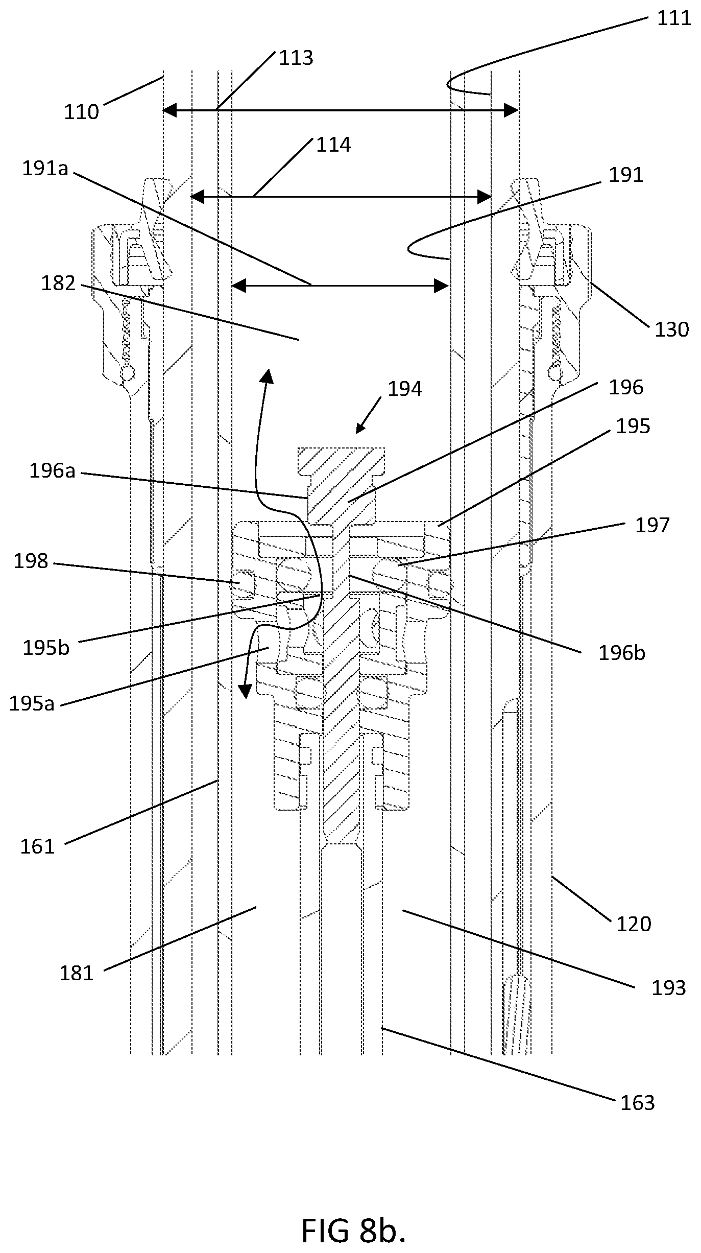 Patent US11780520 Figure 7 – Bicycle dropper seat post assembly with a narrow gas spring cartridge