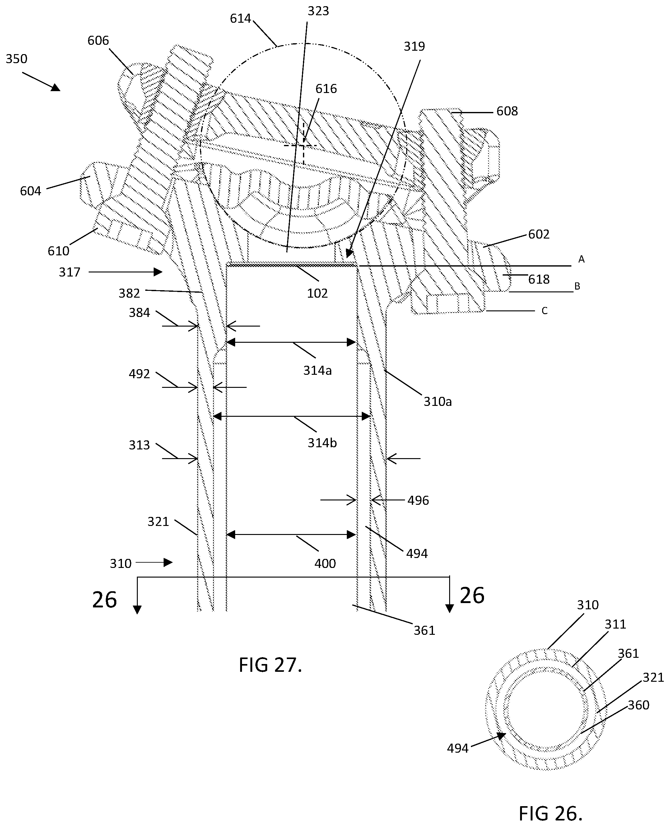 Patent US11780520 Figure 16 – Bicycle dropper seat post assembly with a narrow gas spring cartridge