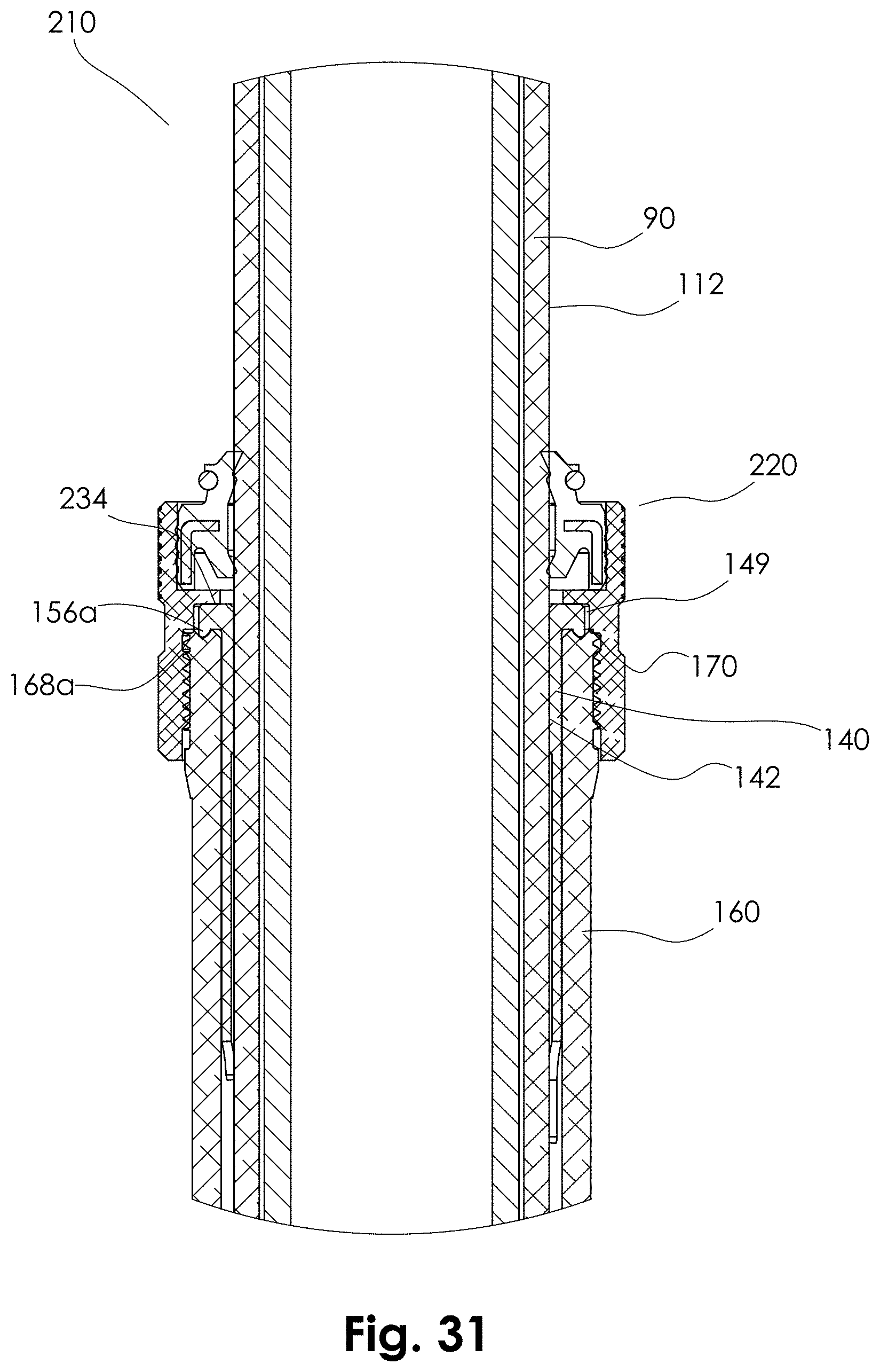 Patent US11780521 Figure 15 – Telescopic bicycle seatpost with adjustable uncompressed resting height