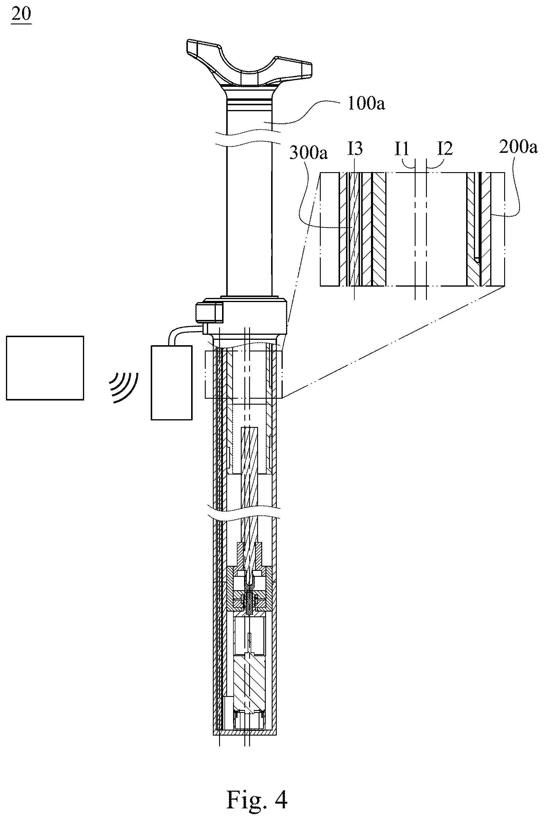 Patent US11780522 Figure 4 – Bicycle seat post structure