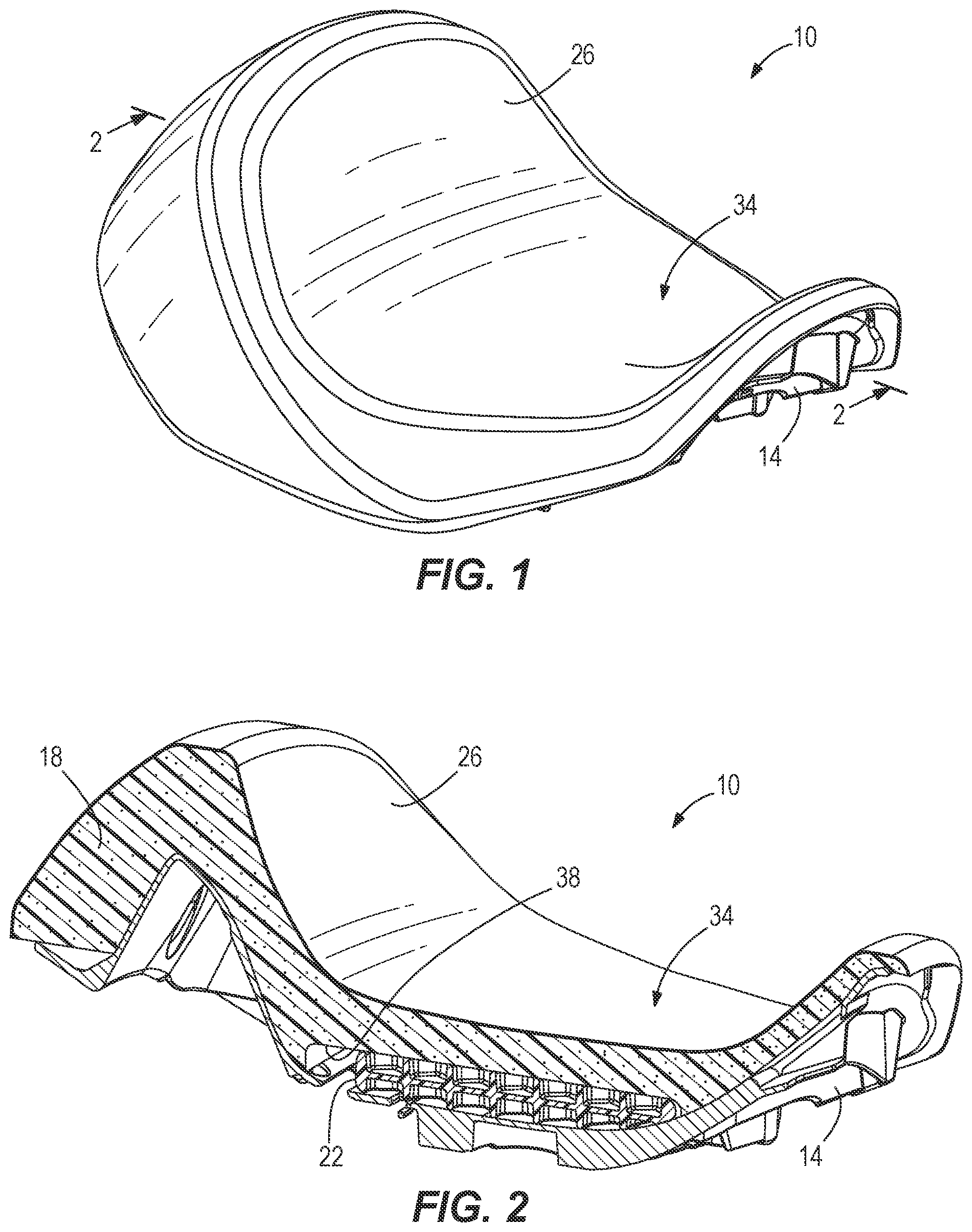 Patent US11780523 Figure 1 – Multi-material support pad
