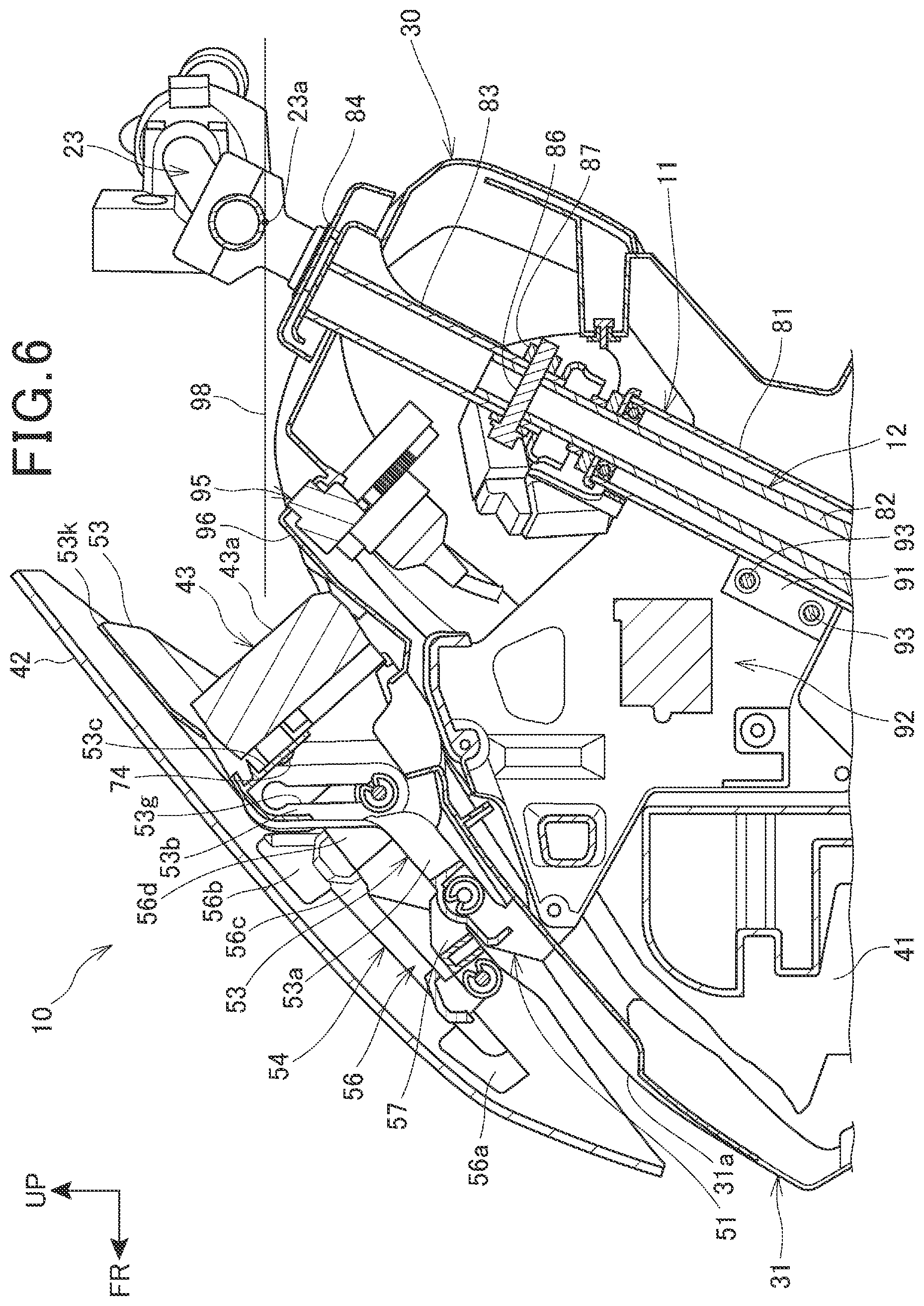 Patent US11780525 Figure 6 – Saddle ride type vehicle