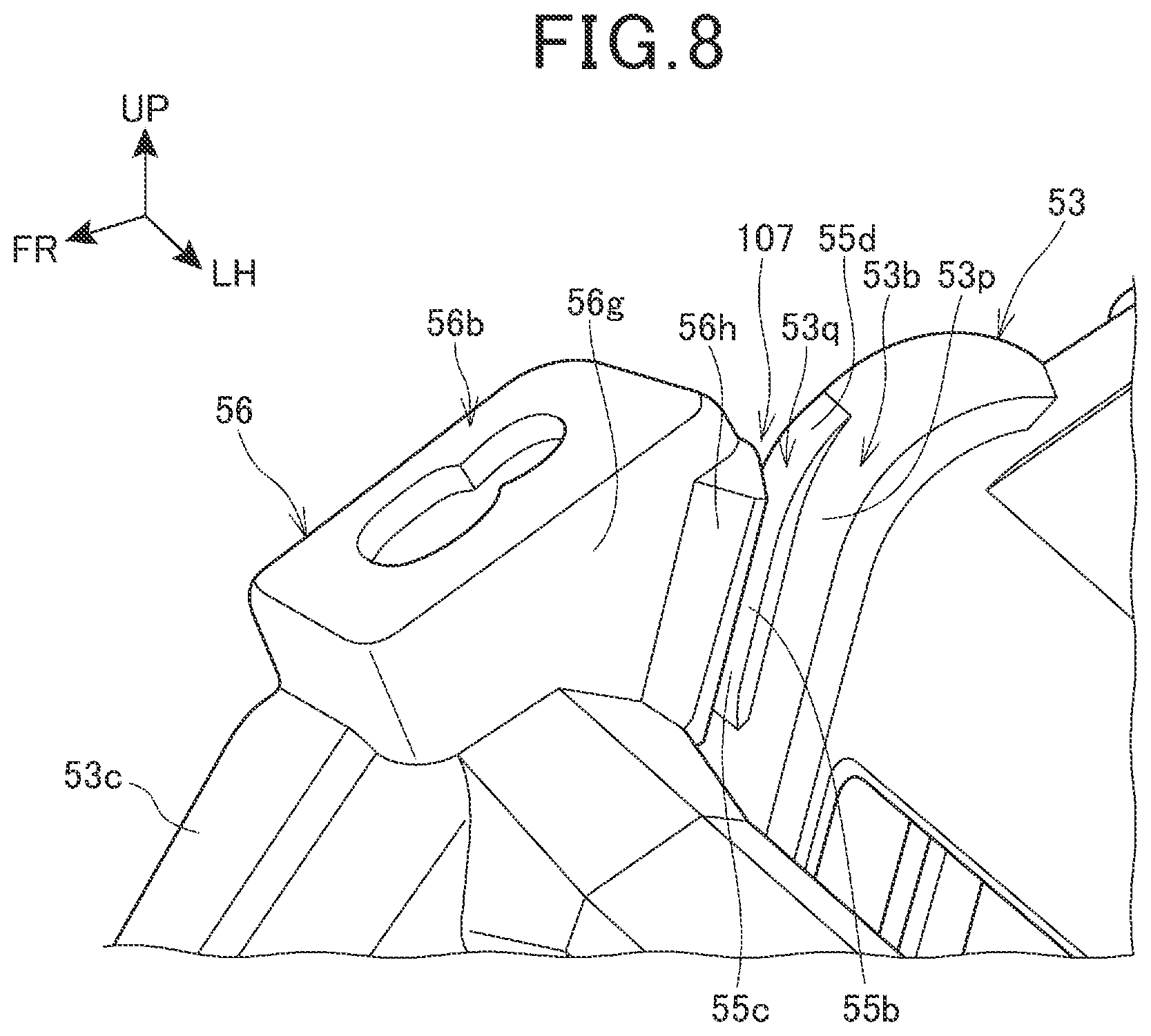 Patent US11780525 Figure 8 – Saddle ride type vehicle