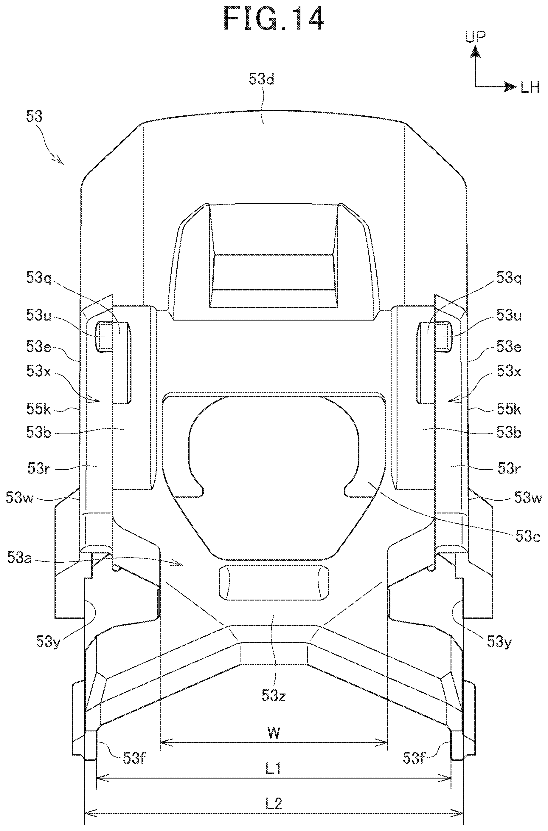 Patent US11780525 Figure 14 – Saddle ride type vehicle