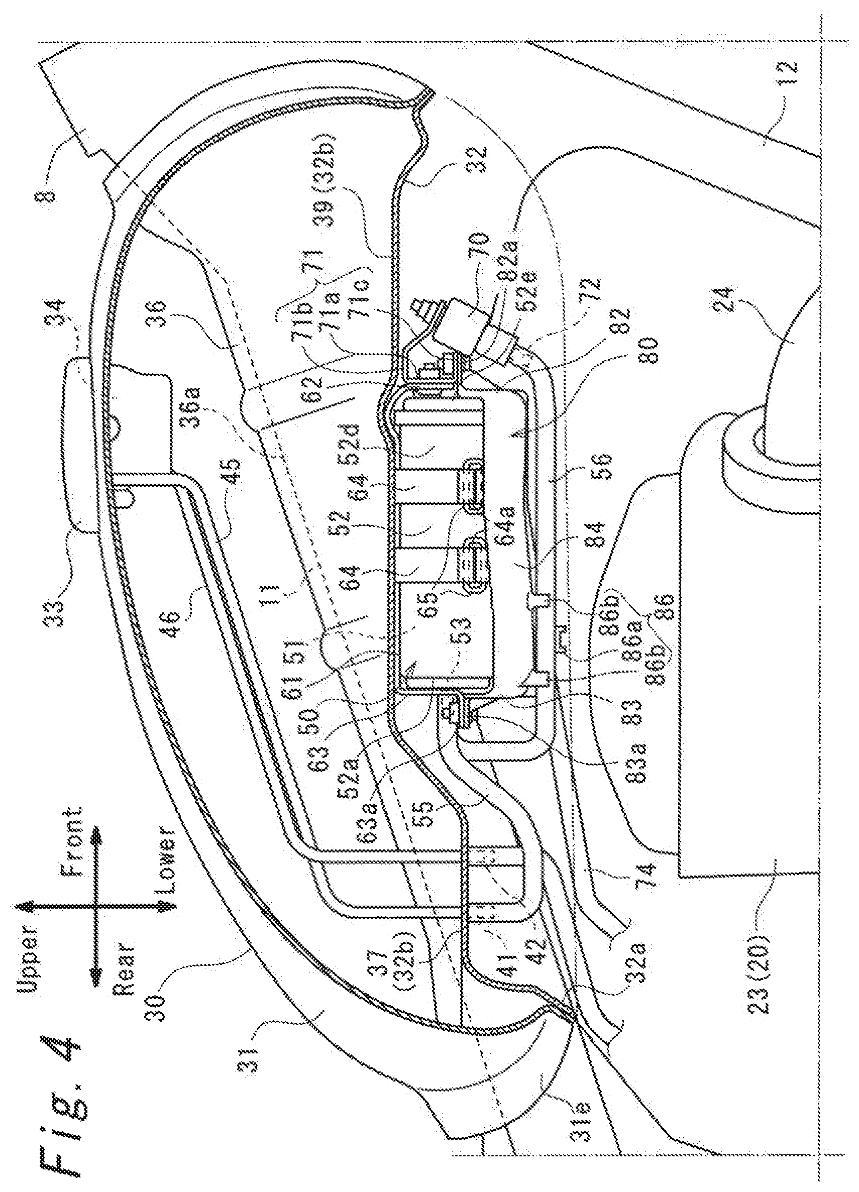 Patent US11780526 Figure 4 – Saddle-riding type vehicle