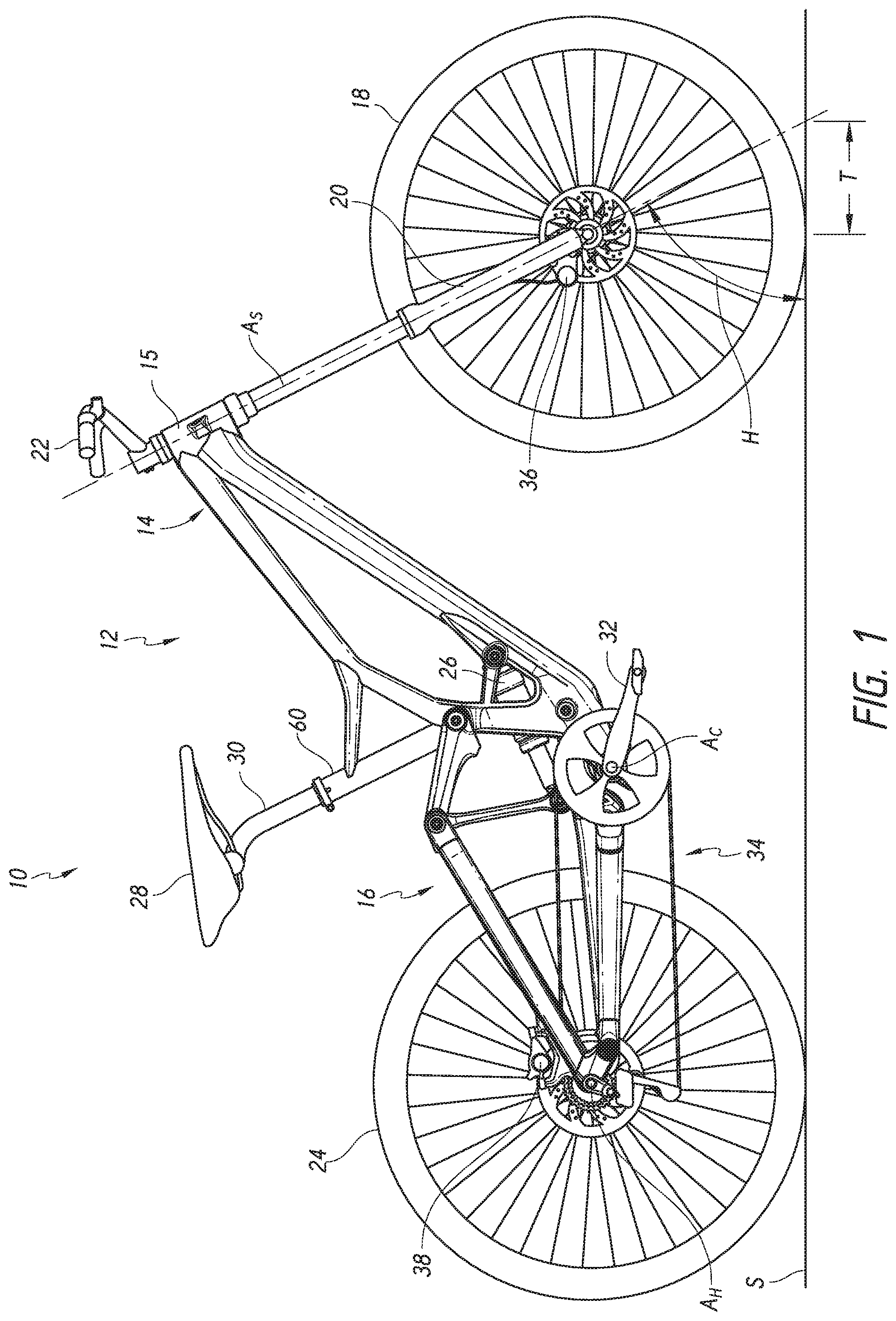 Patent US11780528 — Adjustable head angle bicycles — Figure 1