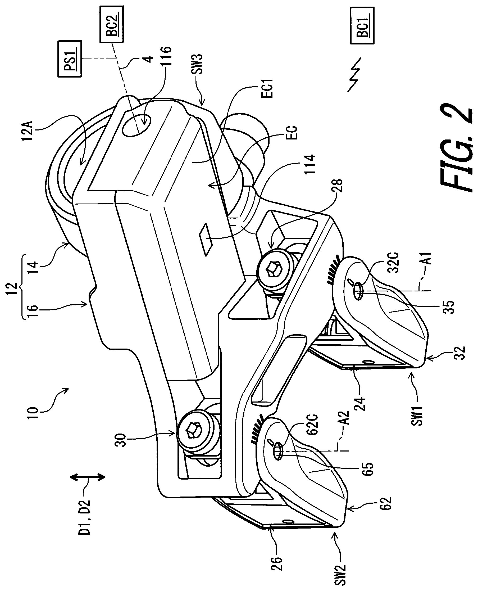 Patent US11780529 Figure 2 – Operating device for human-powered vehicle