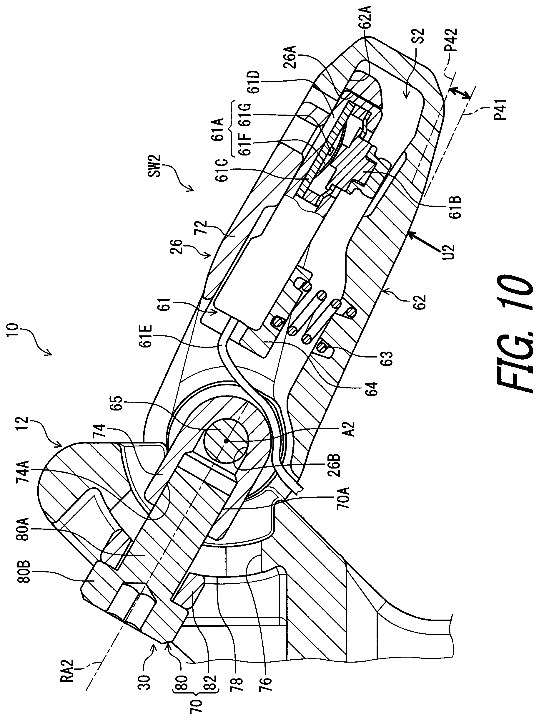Patent US11780529 Figure 10 – Operating device for human-powered vehicle