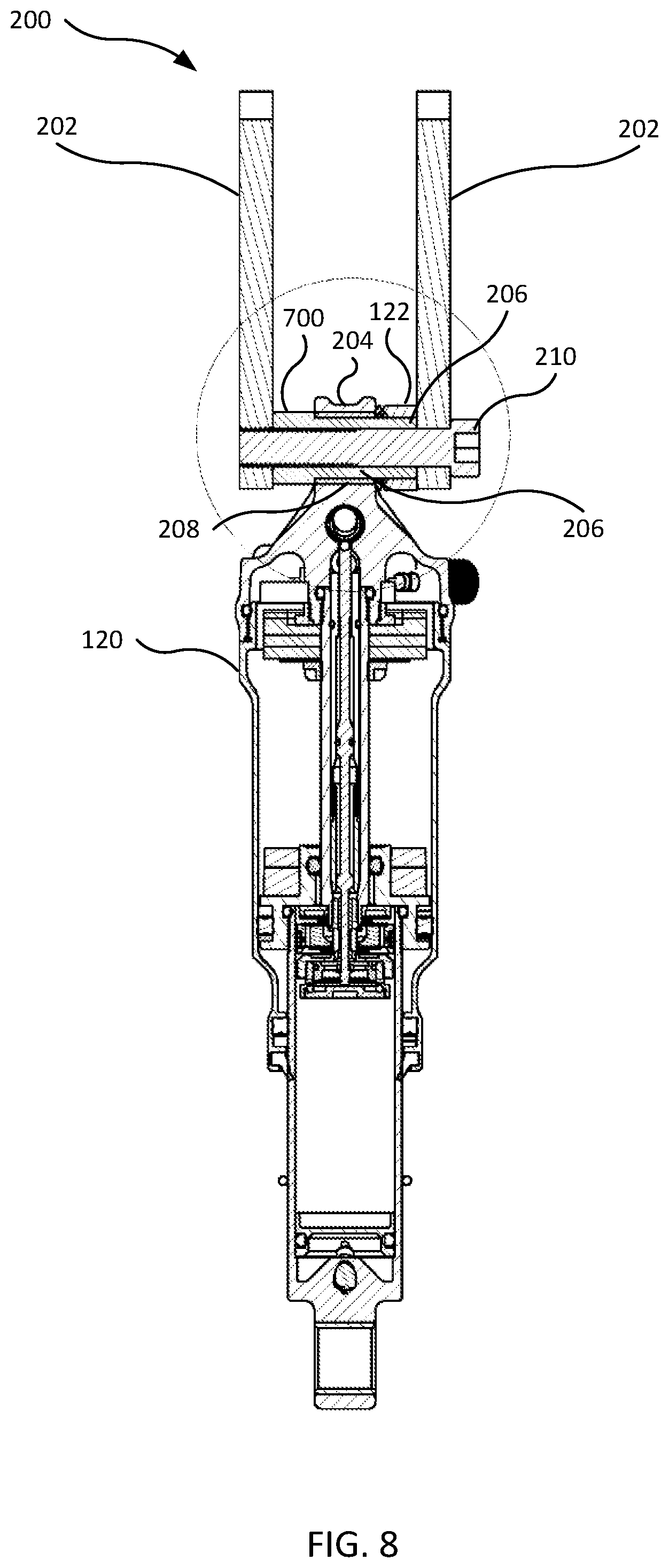 Patent US11780530 Figure 8 – Flexible hardware spacer