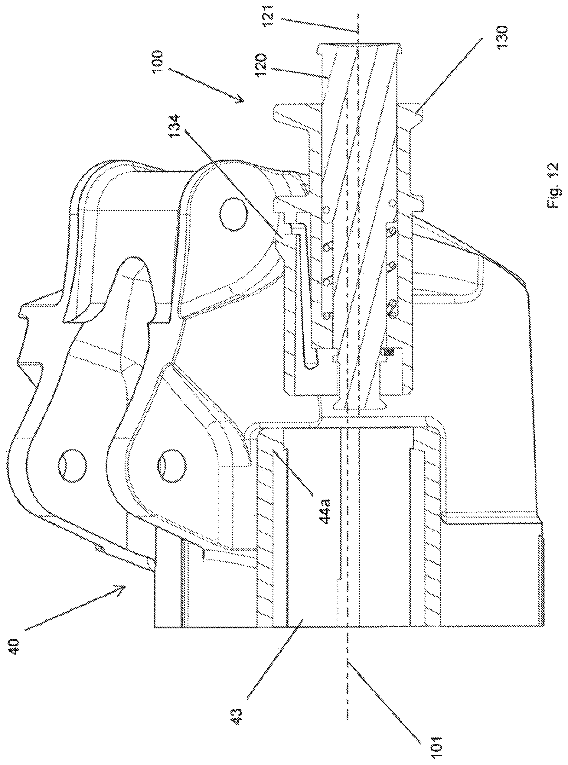 Patent US11780532 Figure 12 – Electromechanical derailleur for coaxial assembly