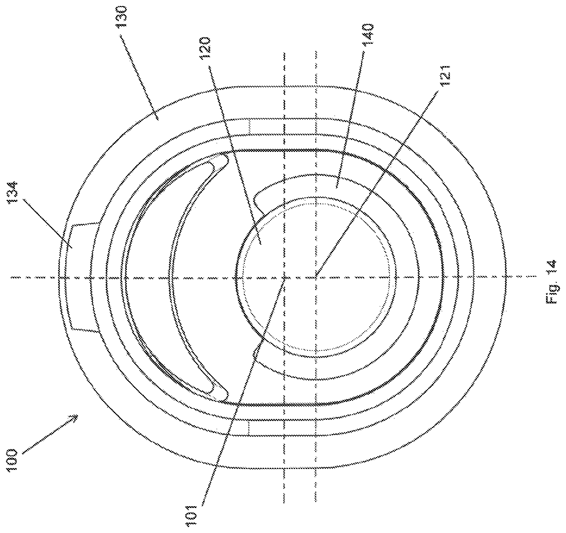Patent US11780532 Figure 14 – Electromechanical derailleur for coaxial assembly