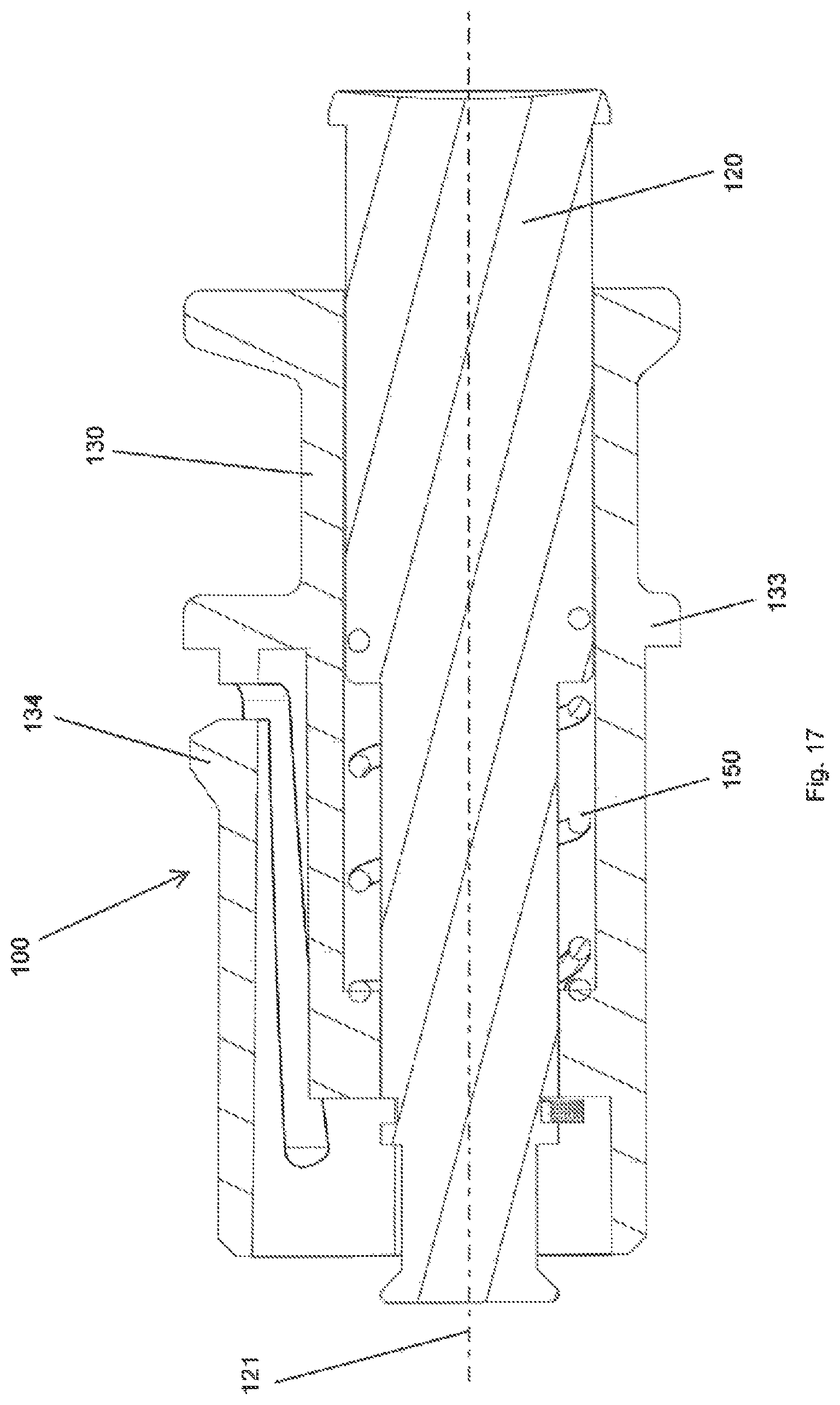 Patent US11780532 Figure 17 – Electromechanical derailleur for coaxial assembly