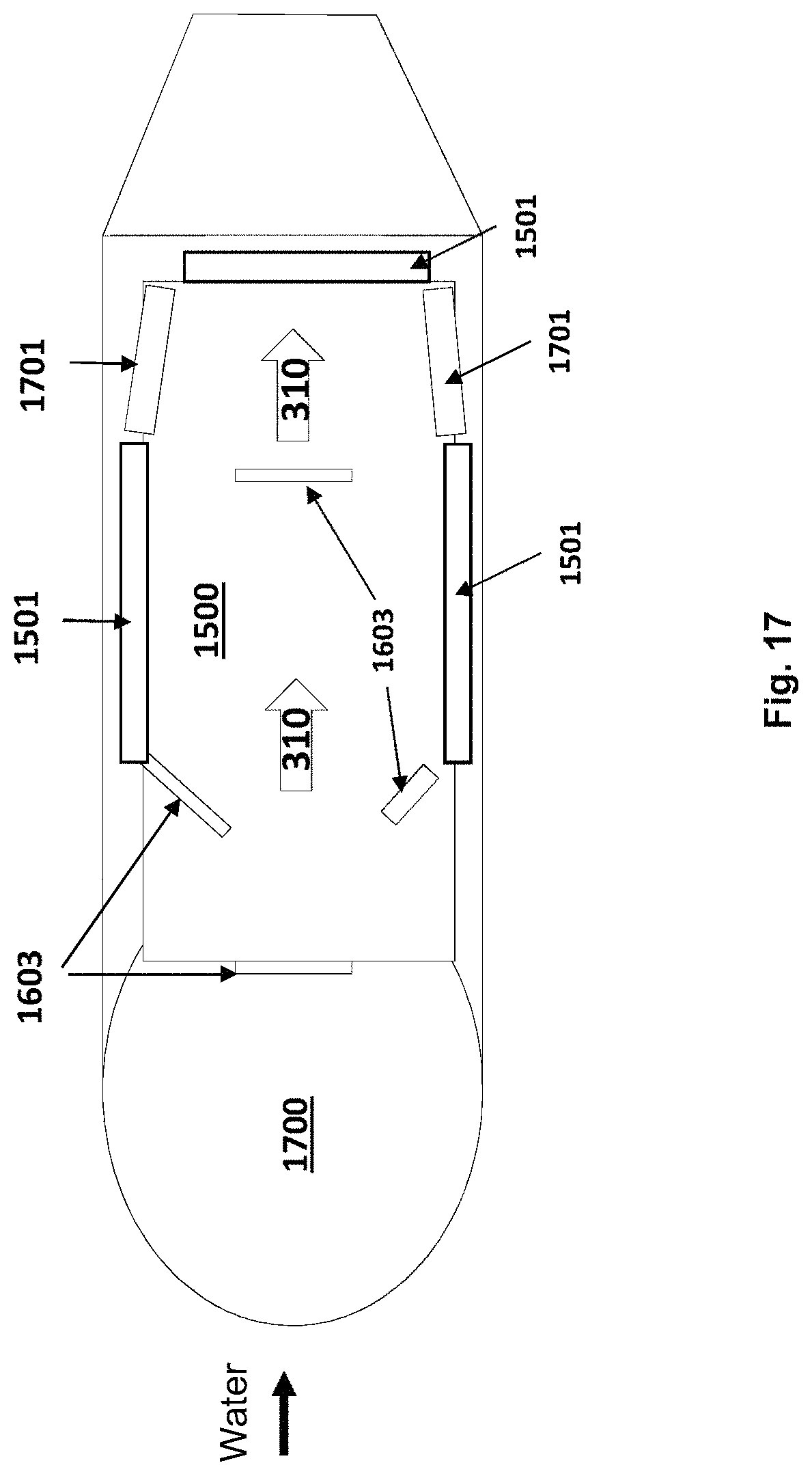 Patent US11780533 Figure 19 – Air layer and hydrophobic drag reduction and preferential guidance and recovery of gas with engineered surfaces