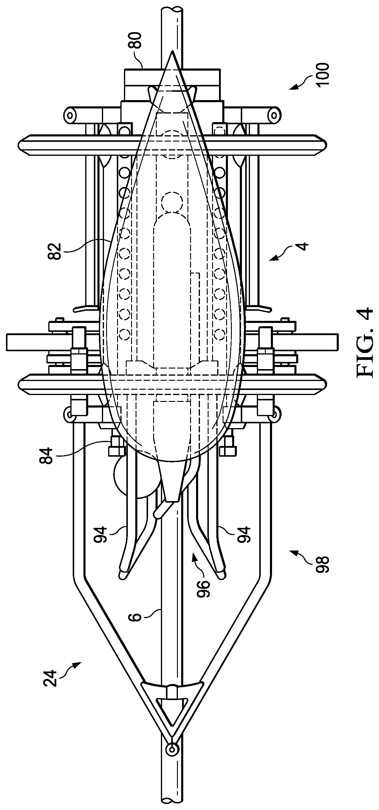 Patent US11780535 Figure 4 – Methods and systems for underwater application of streamer coating on geophysical streamers
