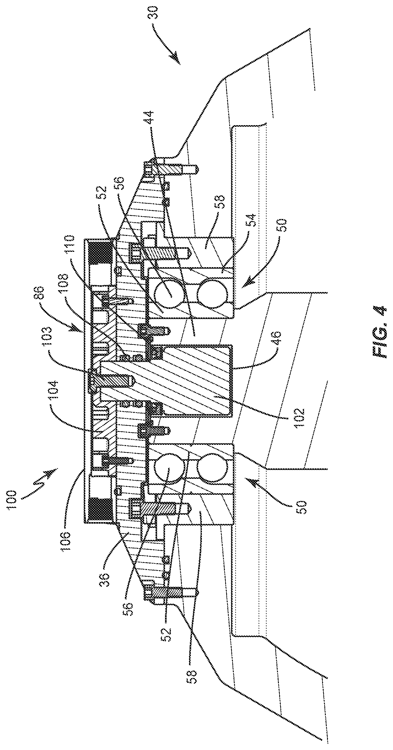Patent US11780541 Figure 4 – Gyroscopic boat stabilizer with motor cooling