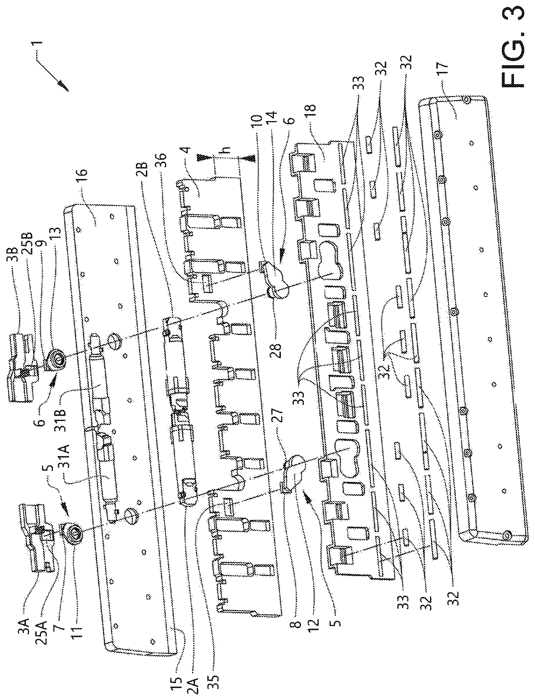Patent US11780543 Figure 2 – Device for controlling pitch, roll and/or steering of a boat