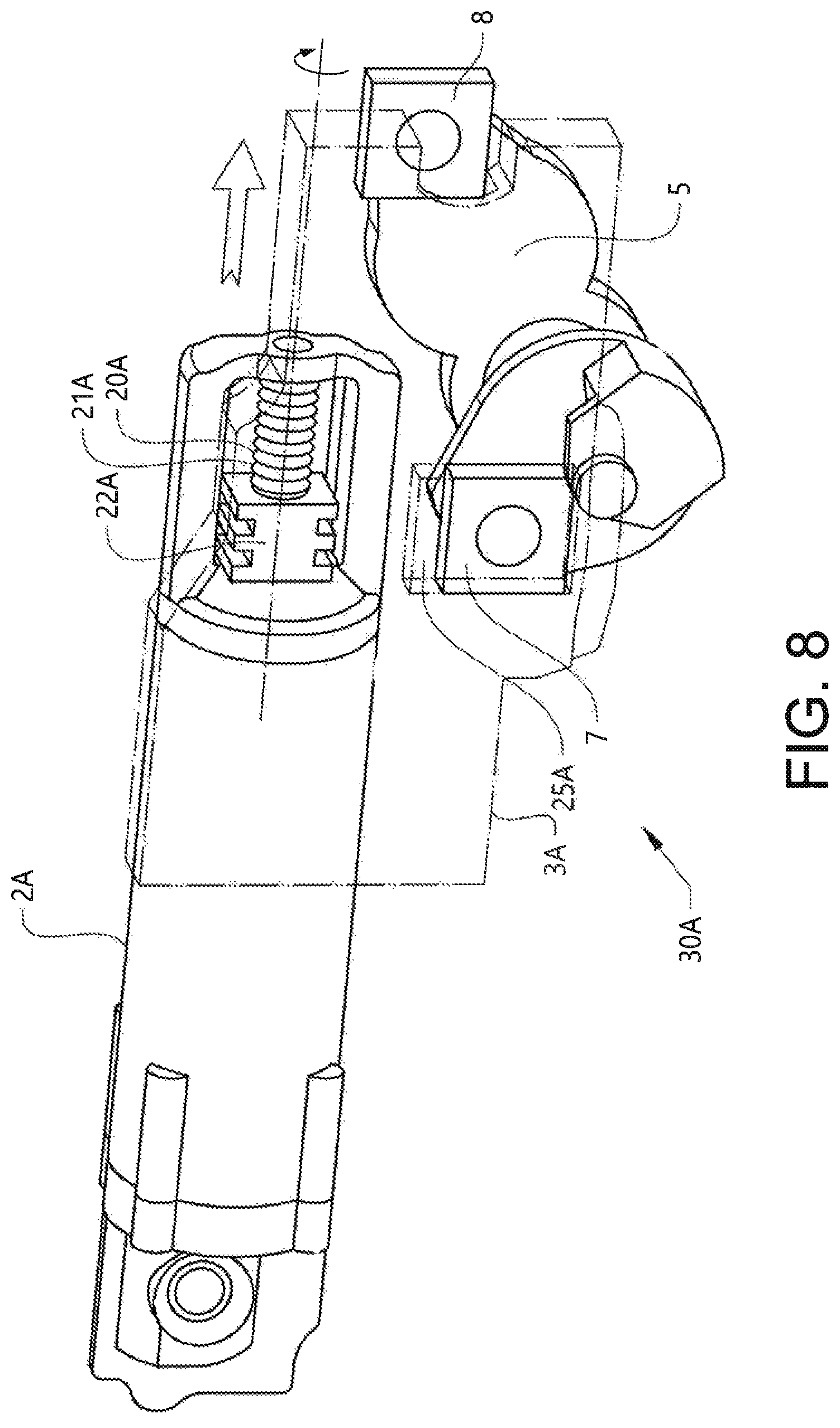 Patent US11780543 Figure 6 – Device for controlling pitch, roll and/or steering of a boat