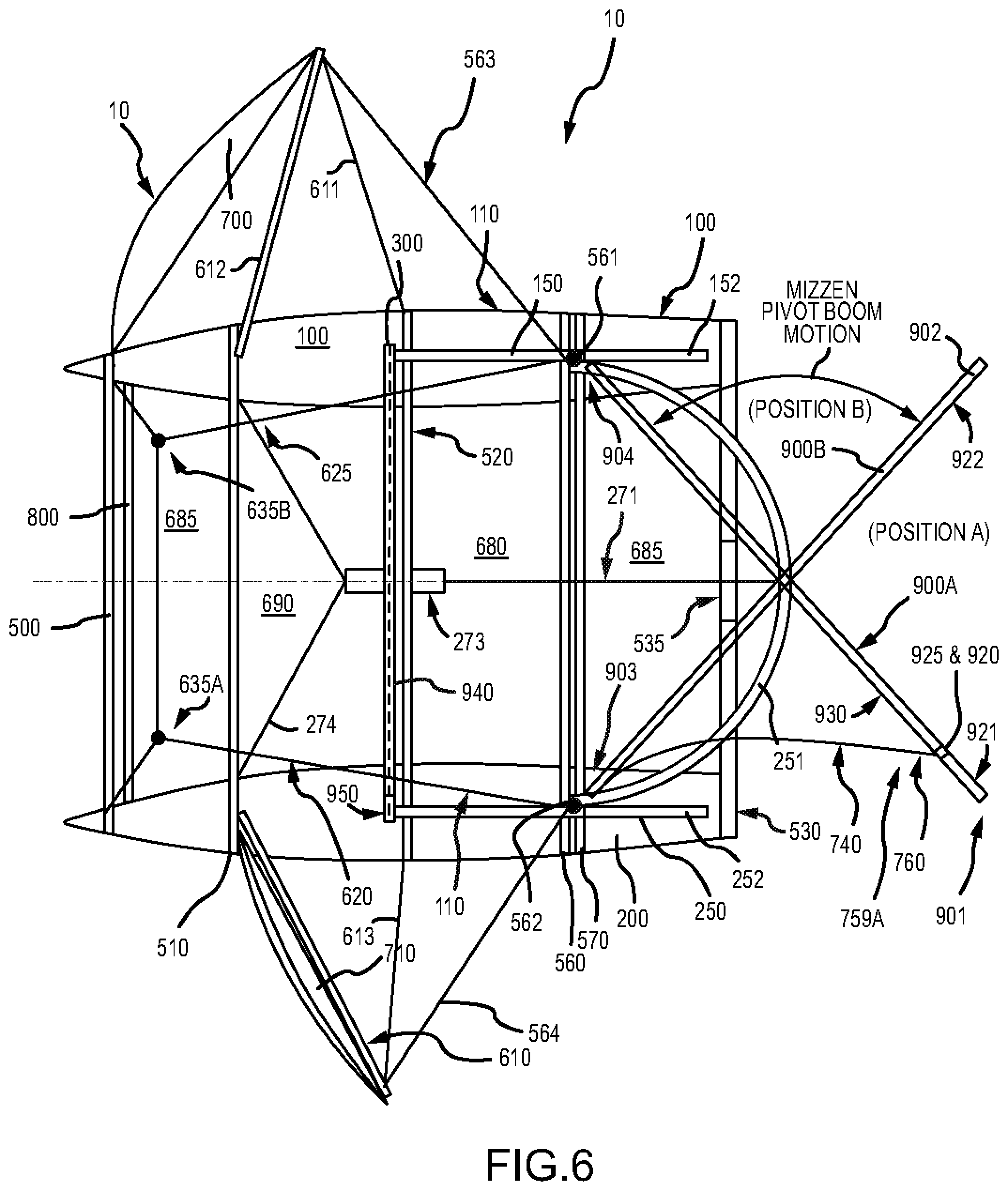 Patent US11780547 Figure 7 – Sailing vessel