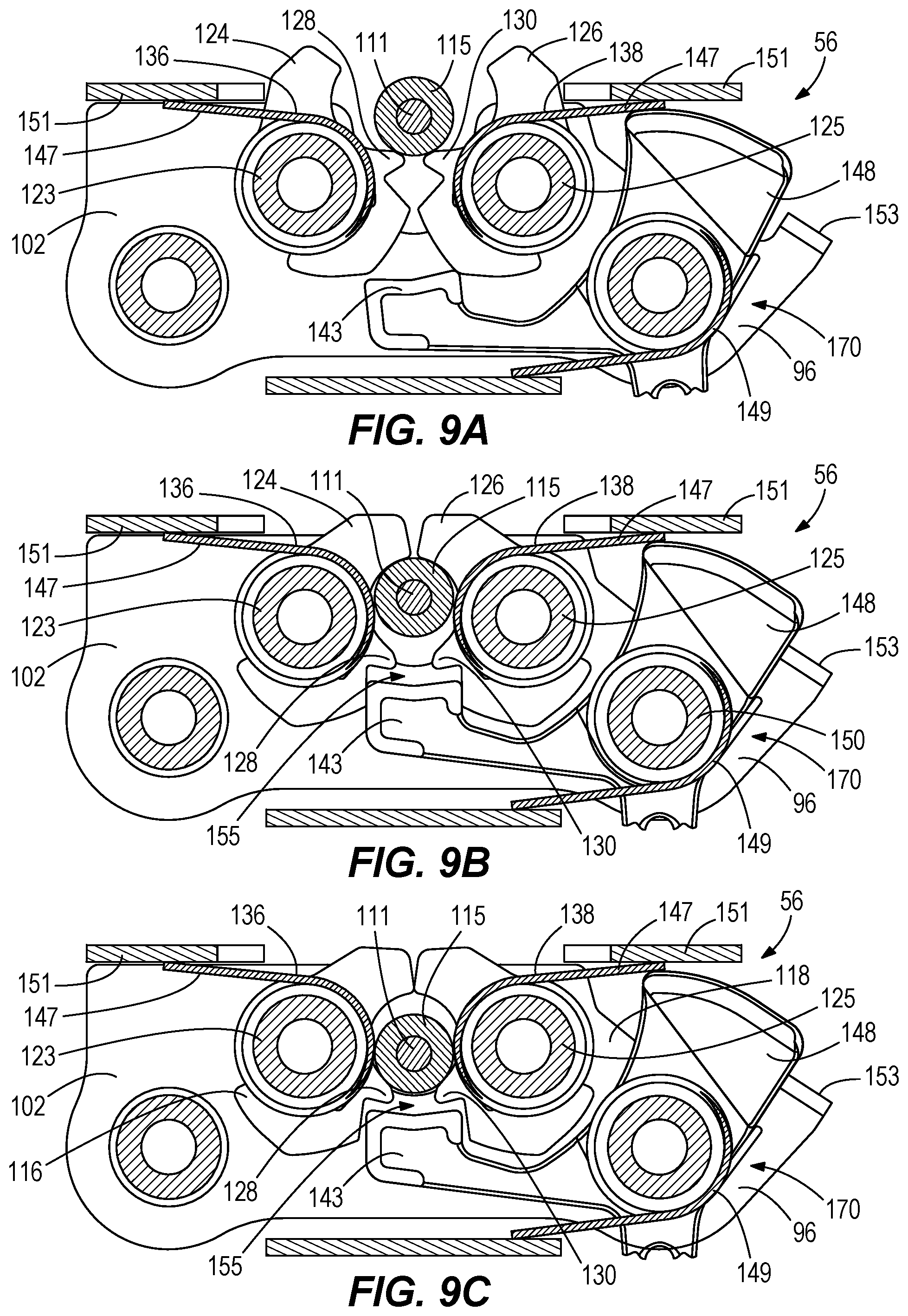 Patent US11780549 Figure 9 – Cowlings for marine drives and latching devices for cowlings for marine drives