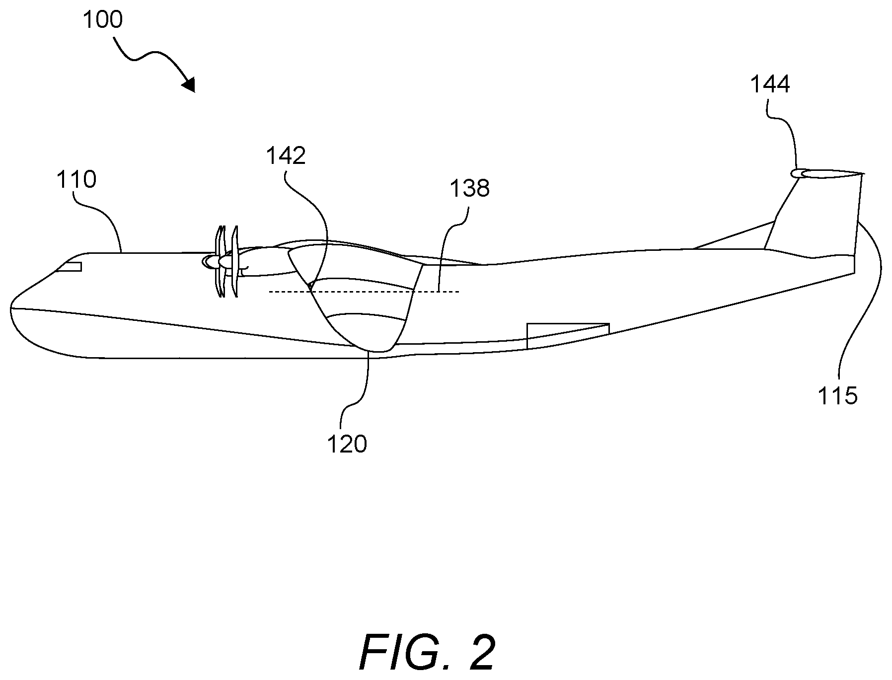 Patent US11780555 Figure 2 – Ground effect wing having a flapping wingtip