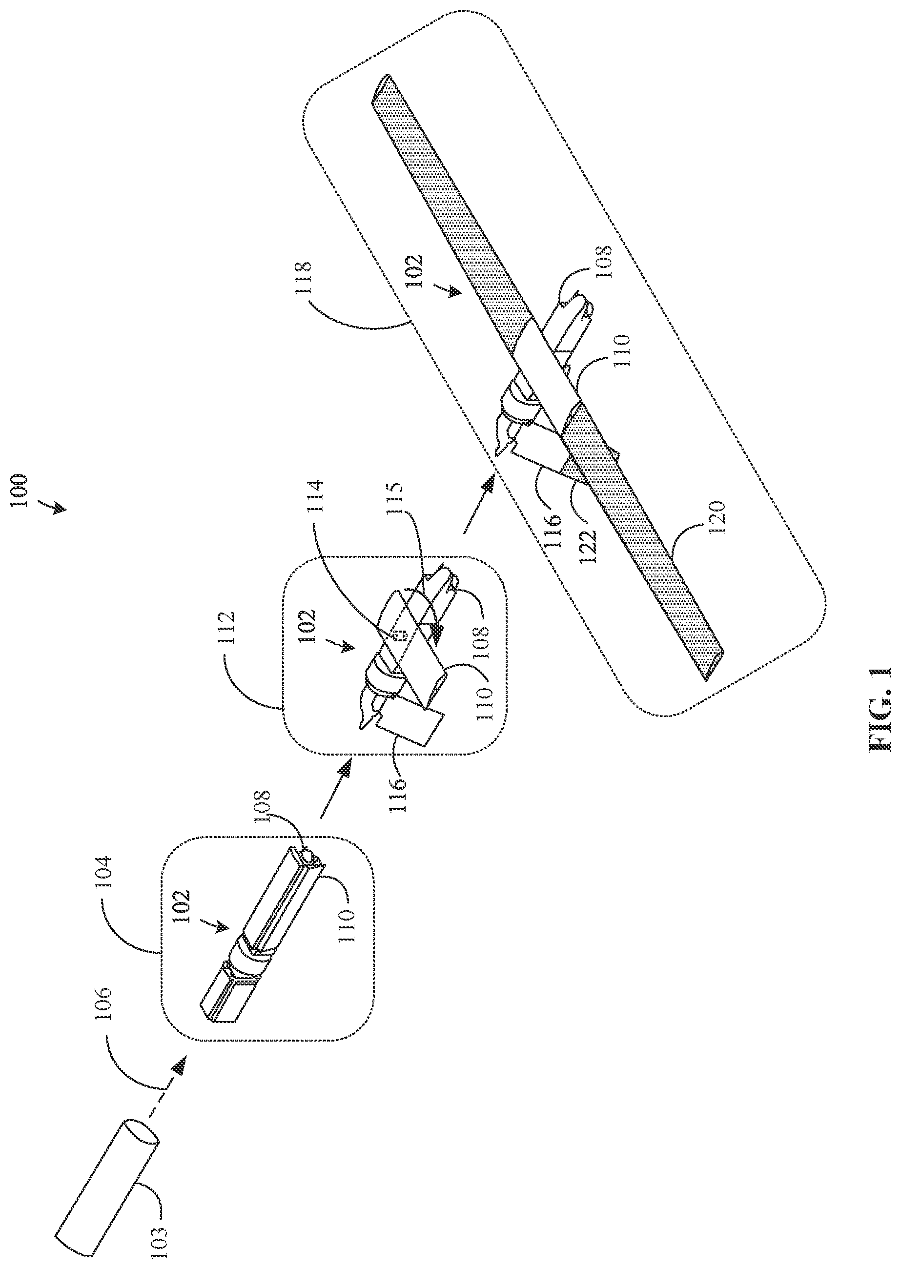 Patent US11780556 Figure 1 – Methods and apparatus for space-efficient aircraft deployment