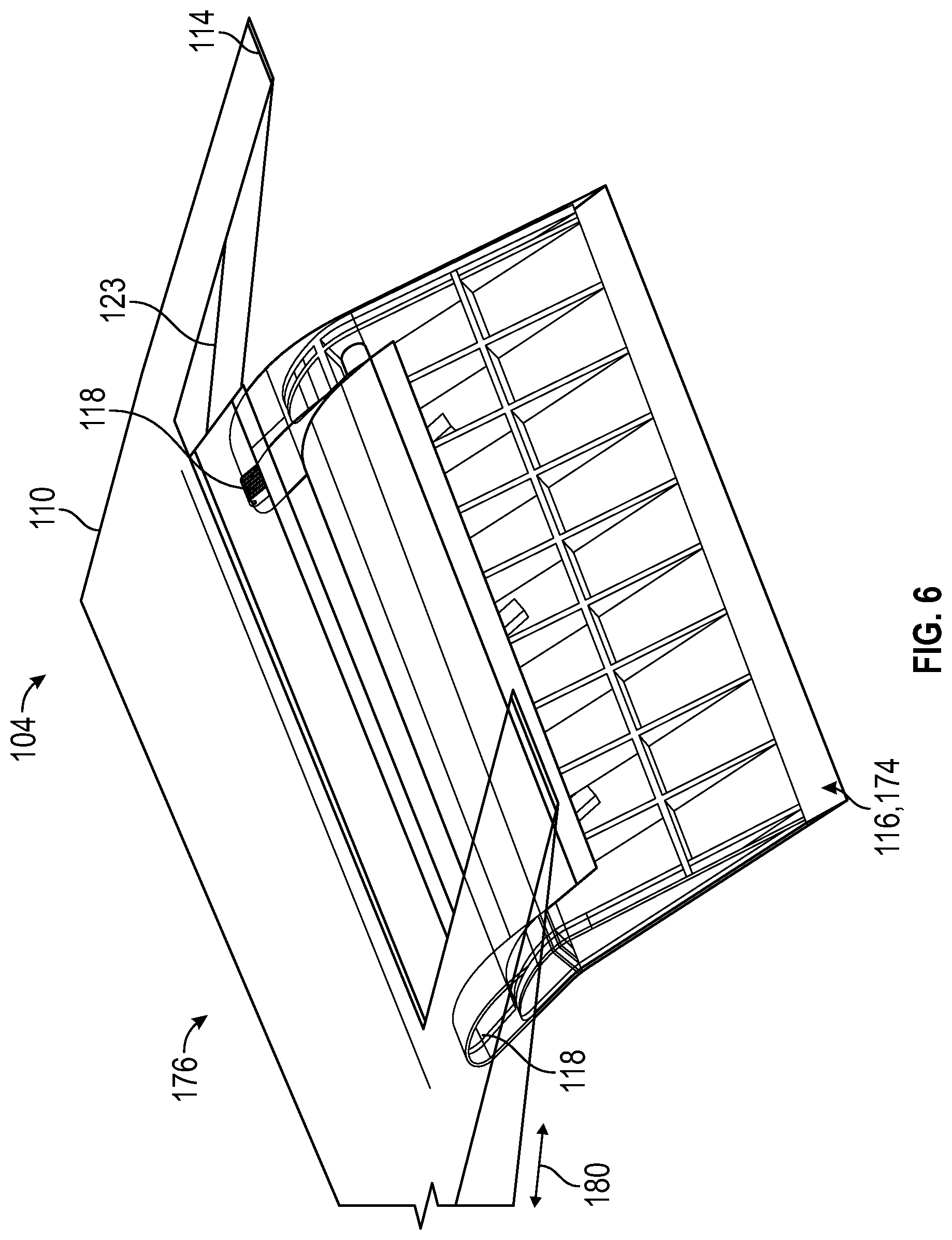 Patent US11780559 Figure 4 – Translating flight control surface for aircraft