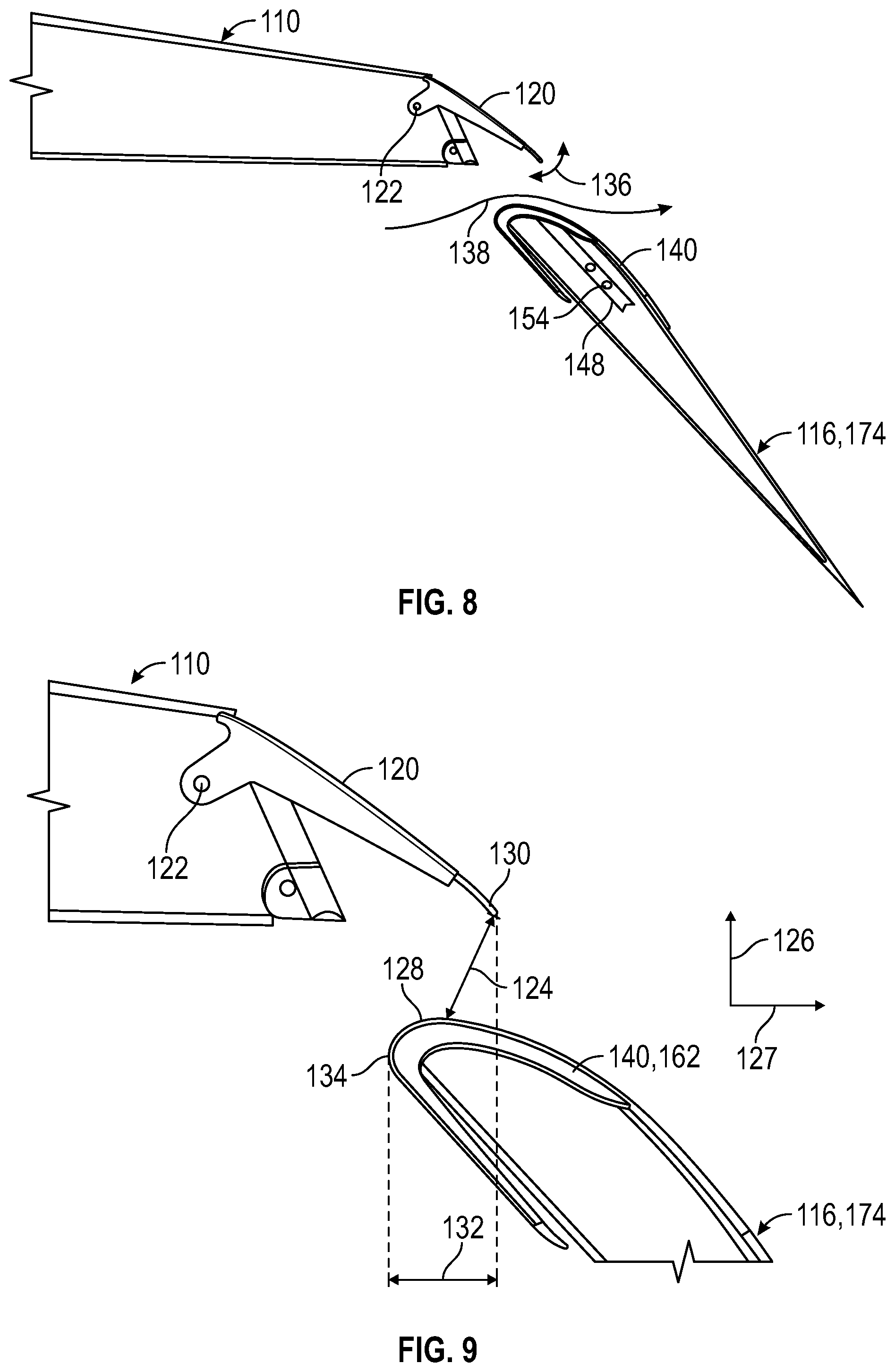Patent US11780559 Figure 6 – Translating flight control surface for aircraft