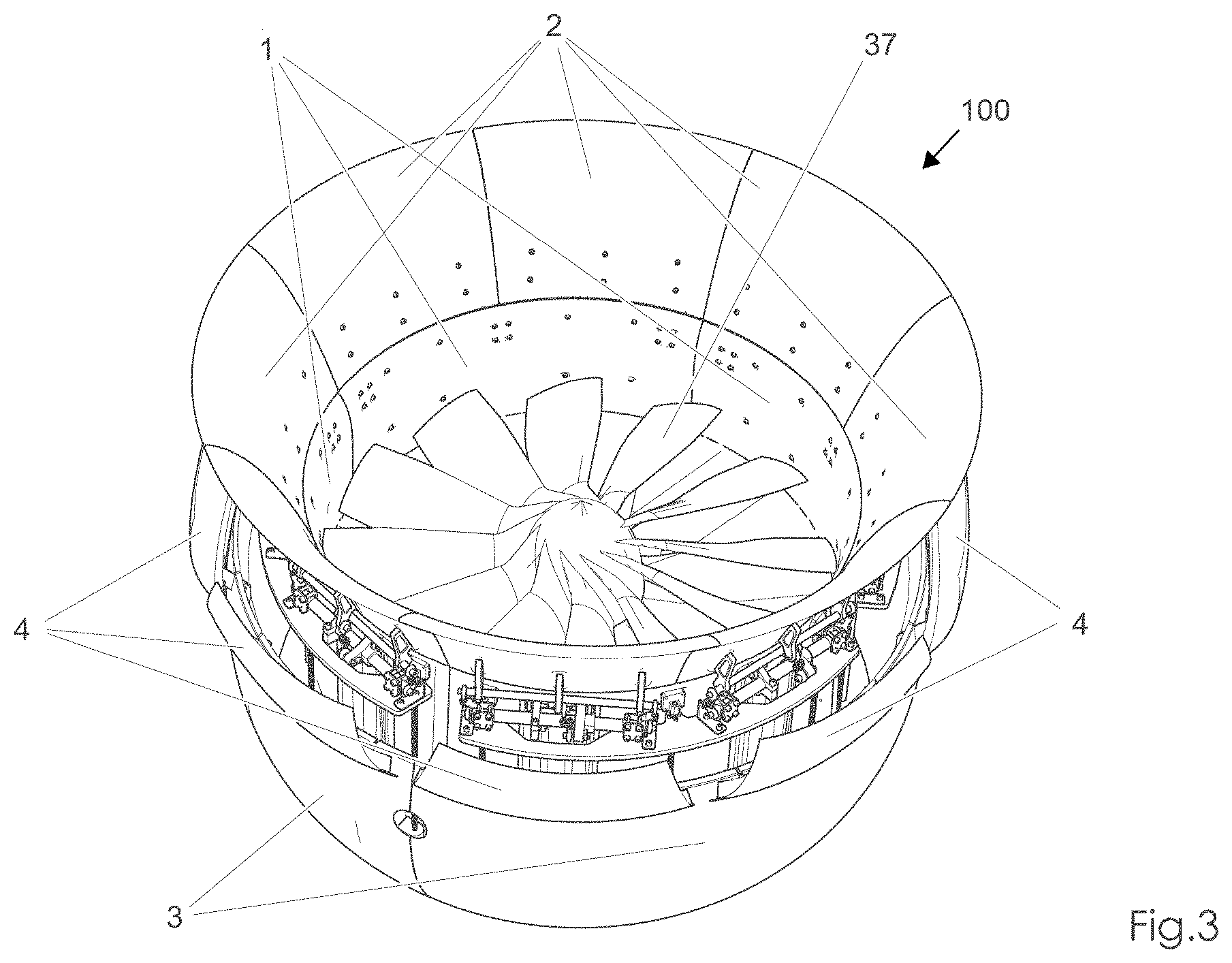 Patent US11780560 Figure 3 – Adaptive ducted fan propulsion system