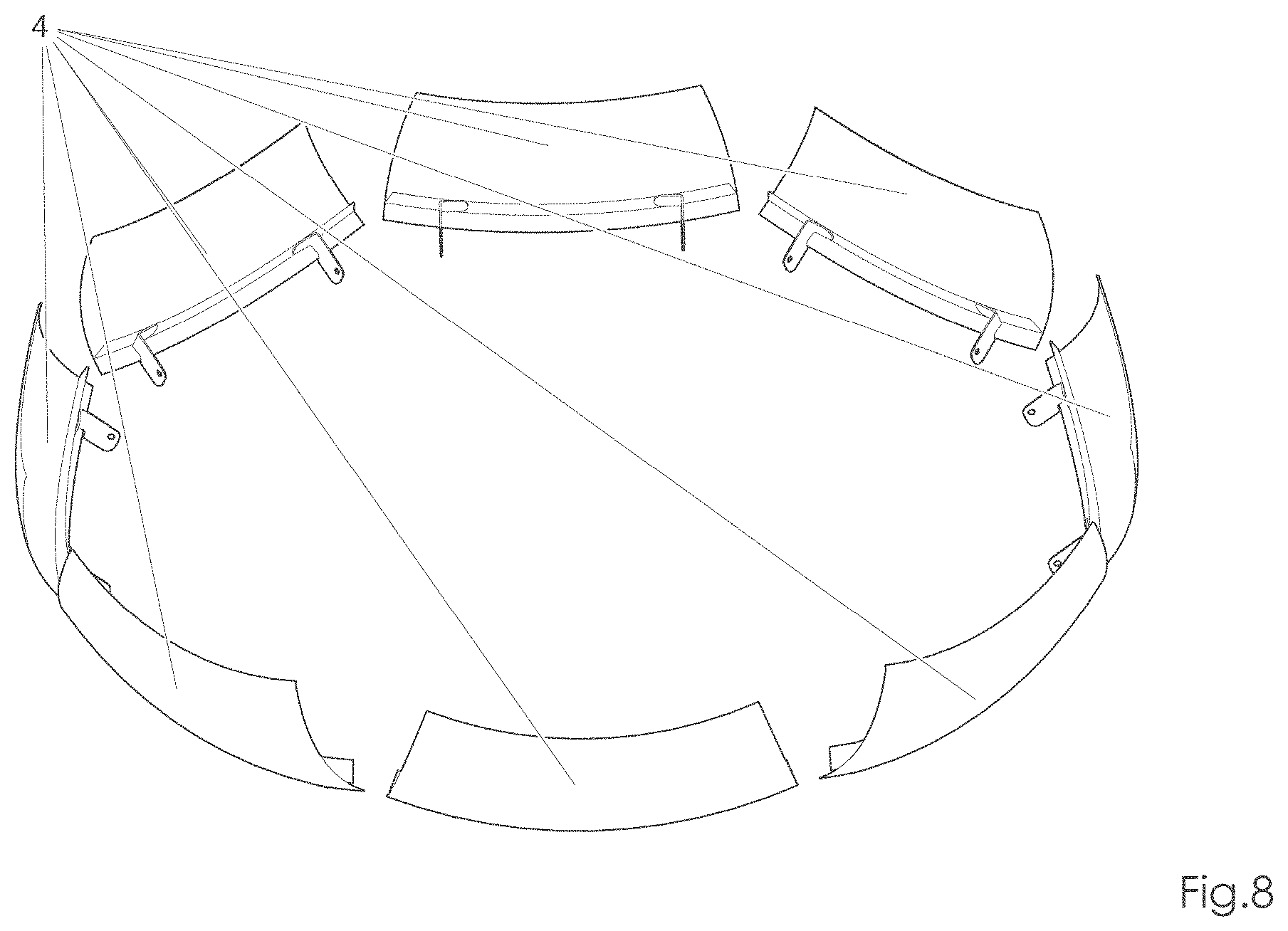 Patent US11780560 Figure 8 – Adaptive ducted fan propulsion system