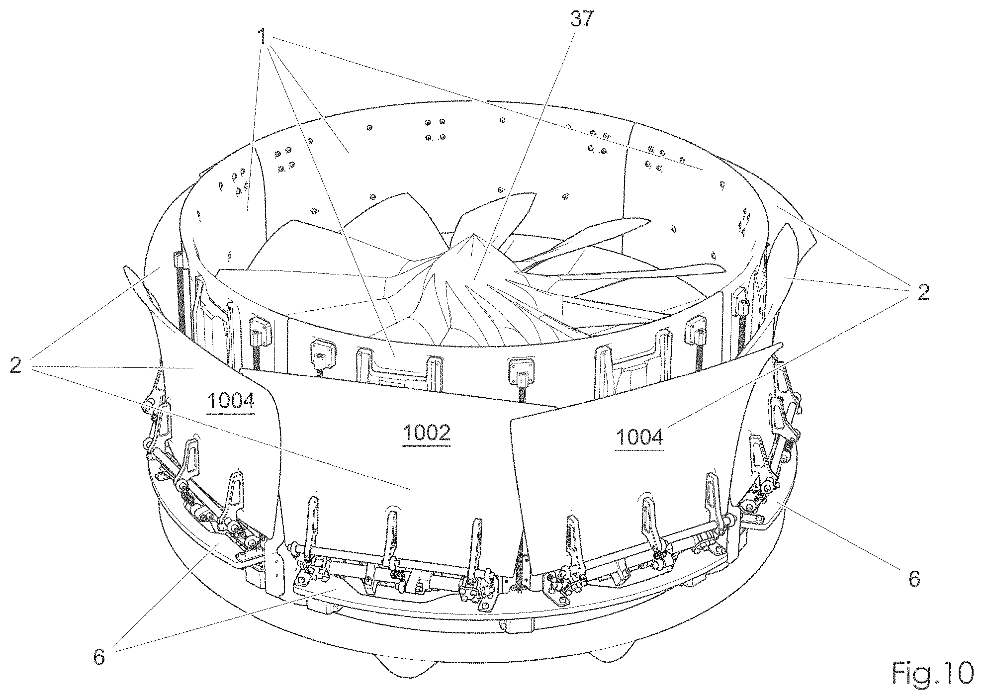 Patent US11780560 Figure 10 – Adaptive ducted fan propulsion system
