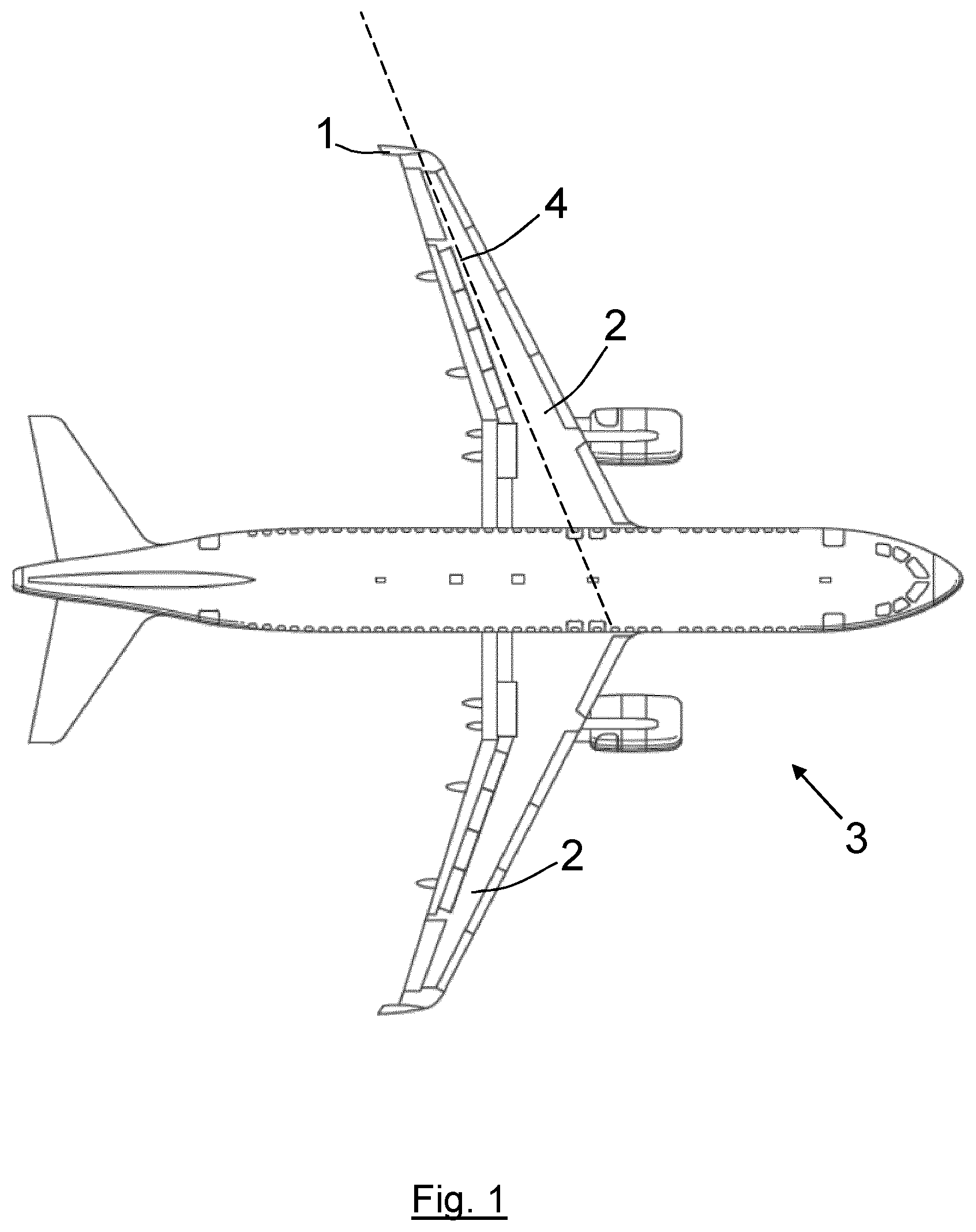 Patent US11780567 Figure 1 – Wingtip device for an aircraft