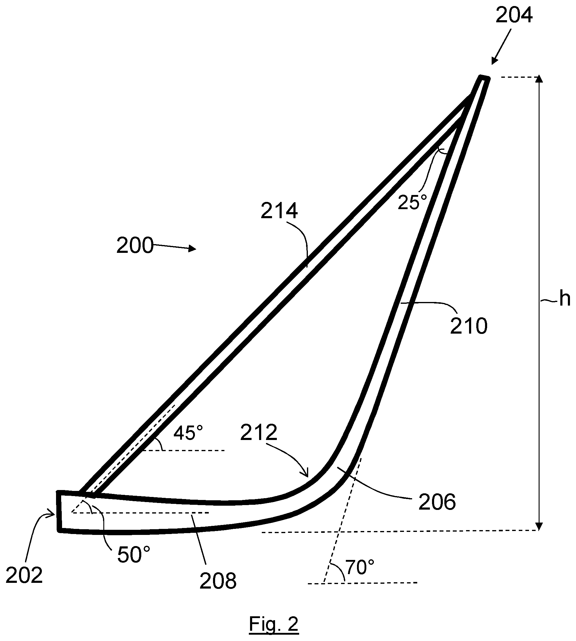 Patent US11780567 Figure 2 – Wingtip device for an aircraft