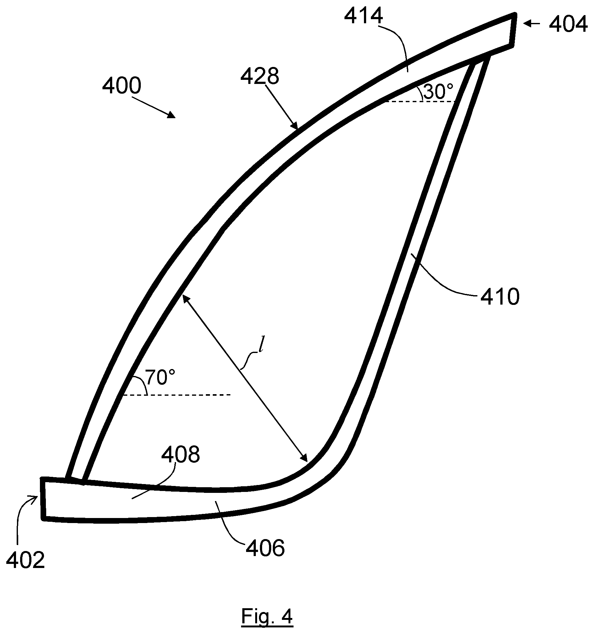 Patent US11780567 Figure 4 – Wingtip device for an aircraft