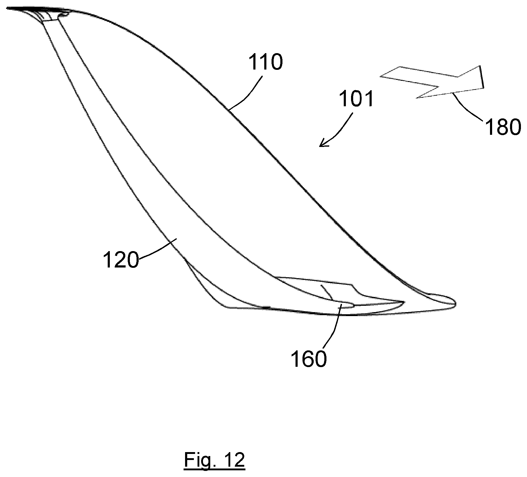 Patent US11780567 Figure 12 – Wingtip device for an aircraft