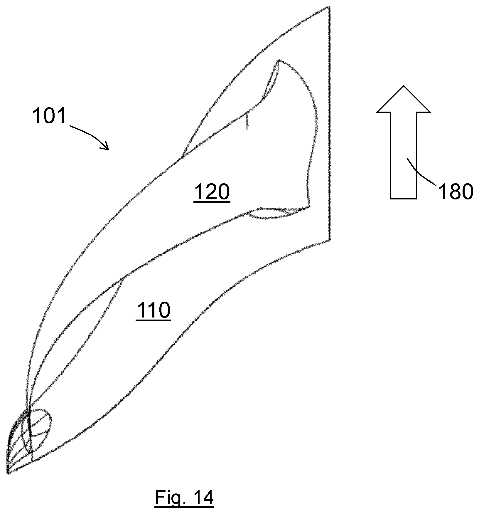 Patent US11780567 Figure 14 – Wingtip device for an aircraft