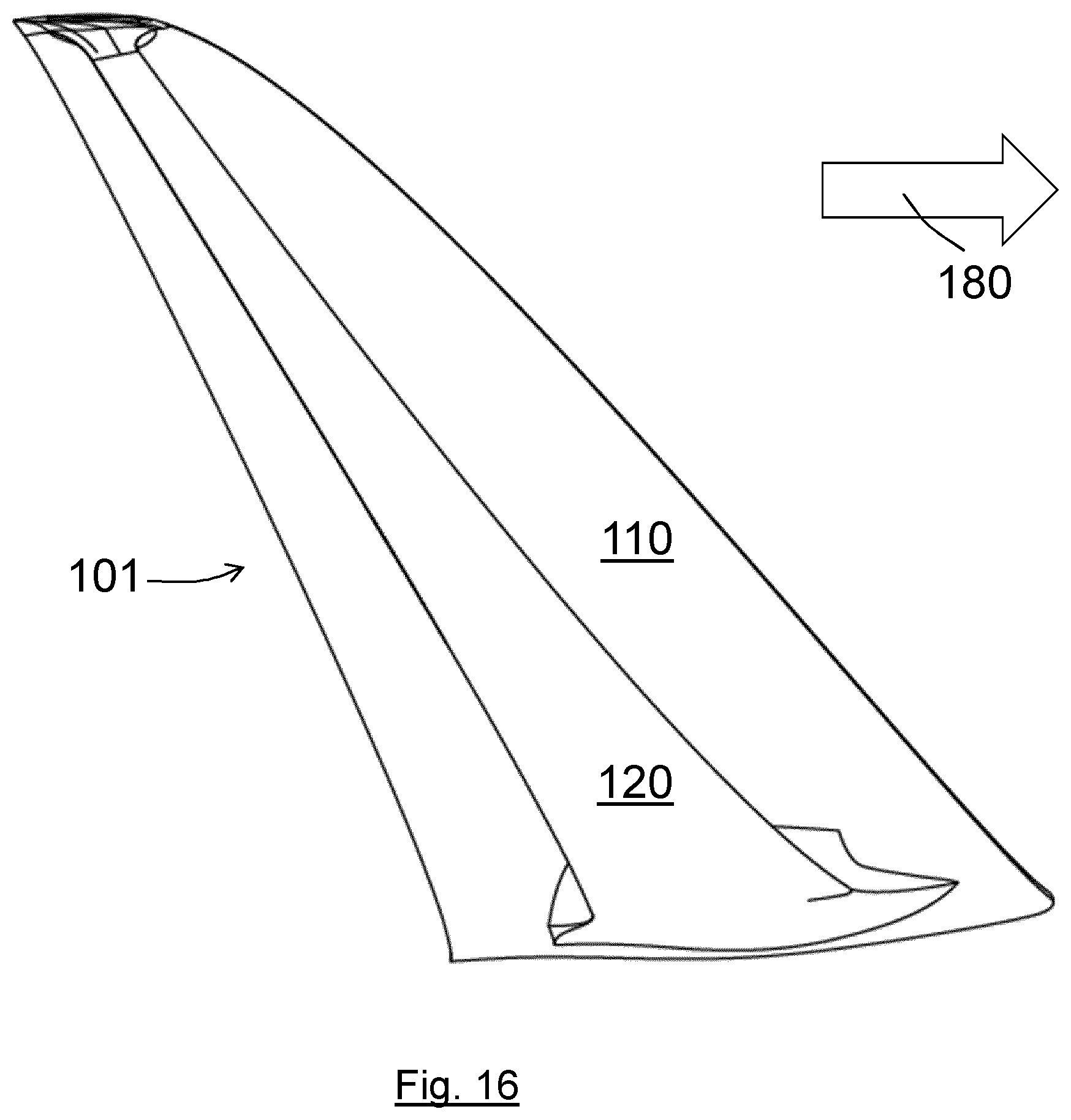 Patent US11780567 Figure 16 – Wingtip device for an aircraft