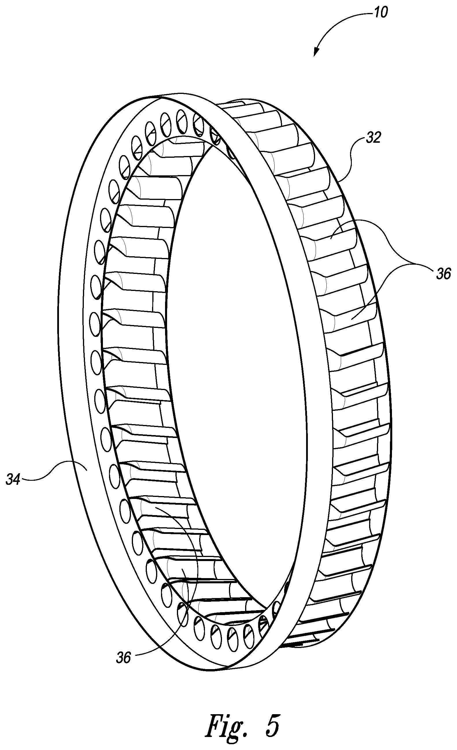 Patent US11780568 Figure 5 – Airplane wheel prerotation/landing brake cooling device