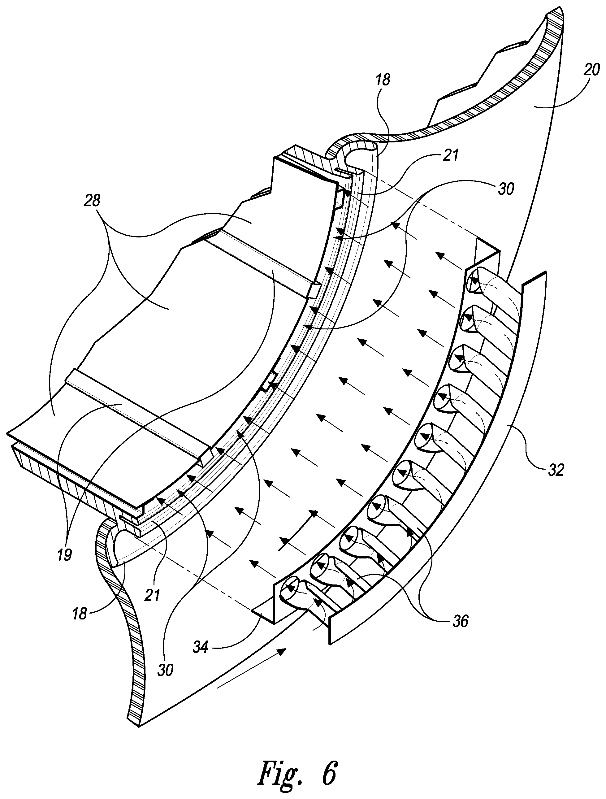 Patent US11780568 Figure 6 – Airplane wheel prerotation/landing brake cooling device