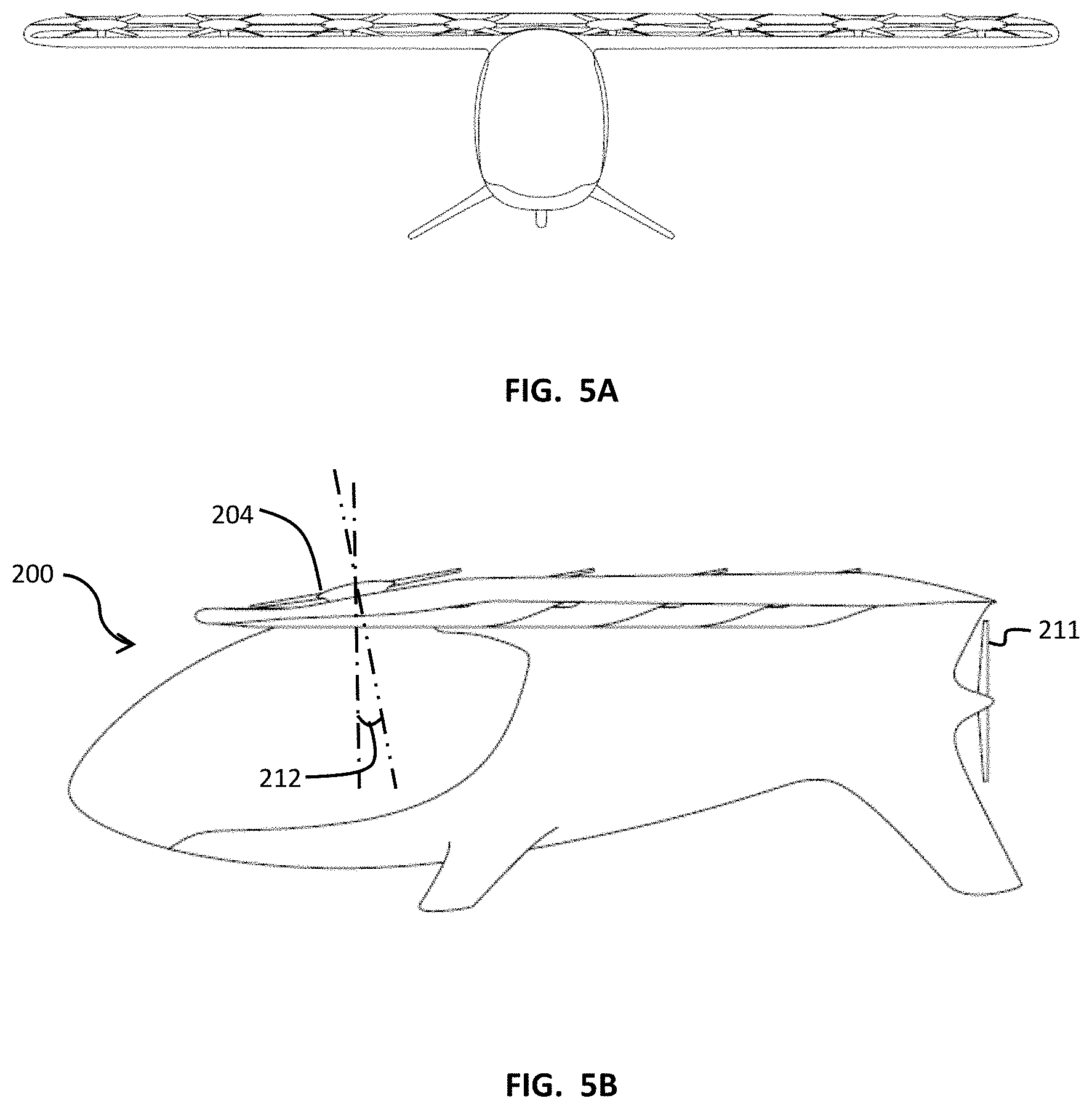 Patent US11780573 Figure 8 – VTOL aircraft using rotors to simulate rigid wing dynamics