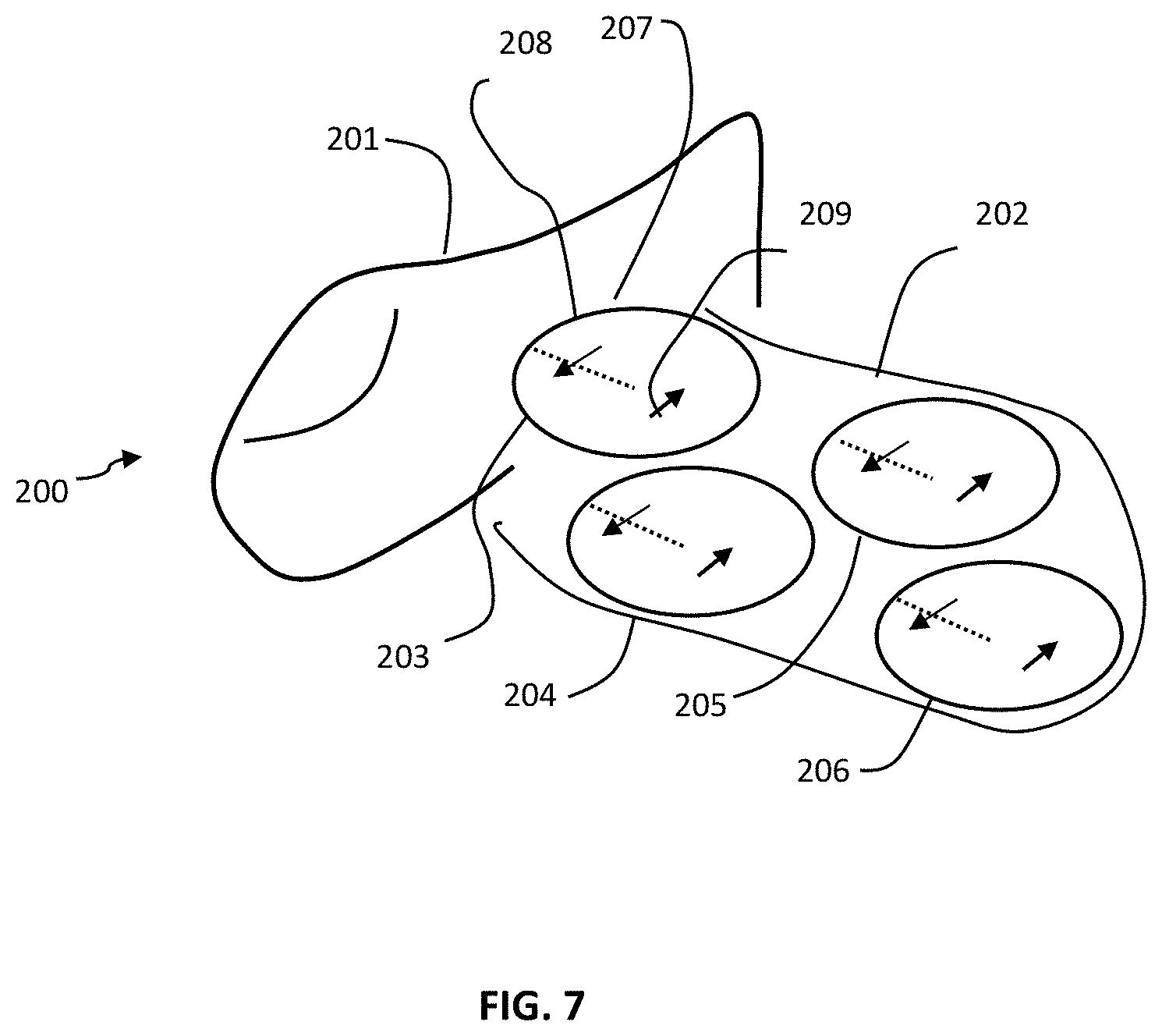 Patent US11780573 Figure 17 – VTOL aircraft using rotors to simulate rigid wing dynamics