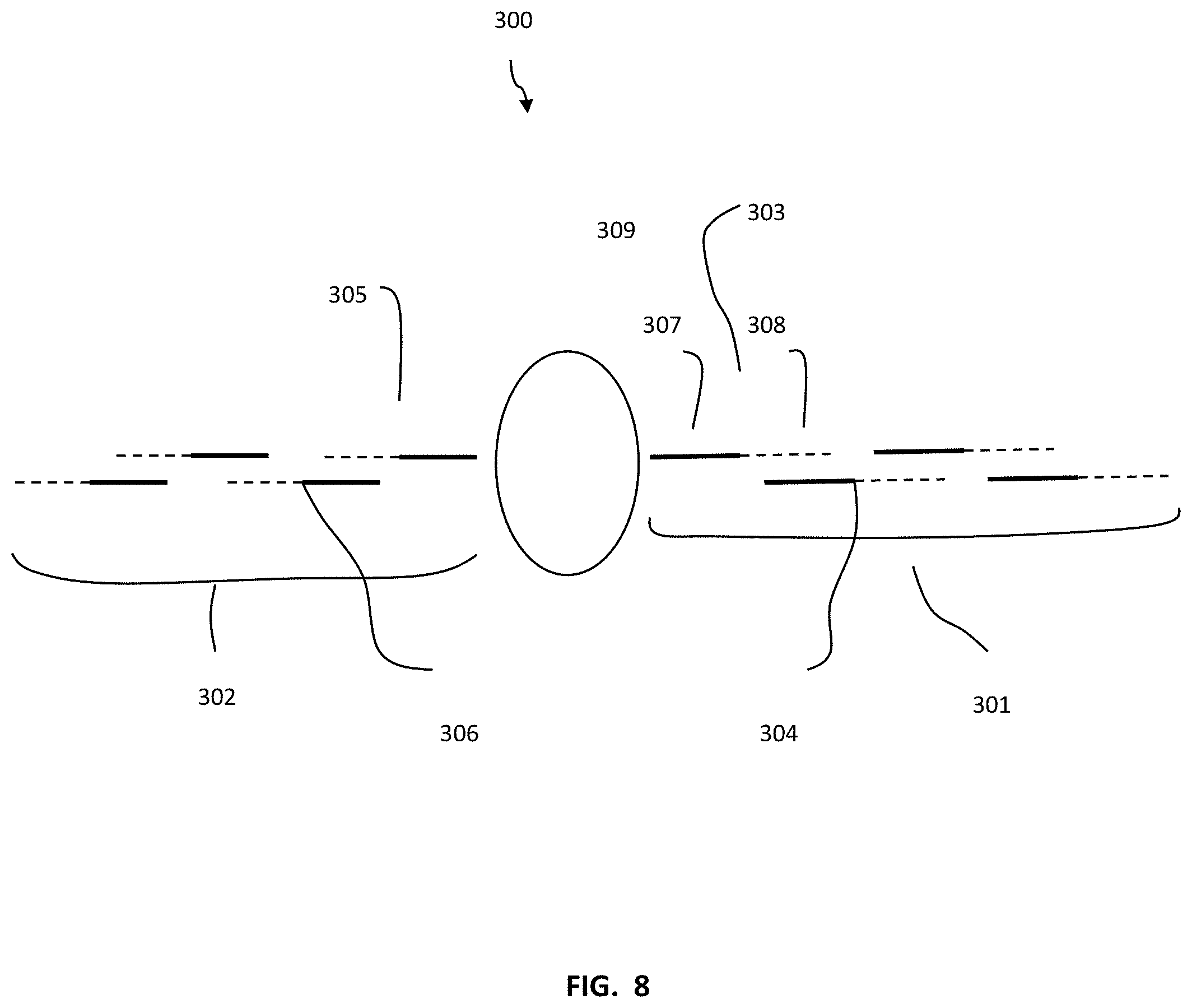 Patent US11780573 Figure 18 – VTOL aircraft using rotors to simulate rigid wing dynamics
