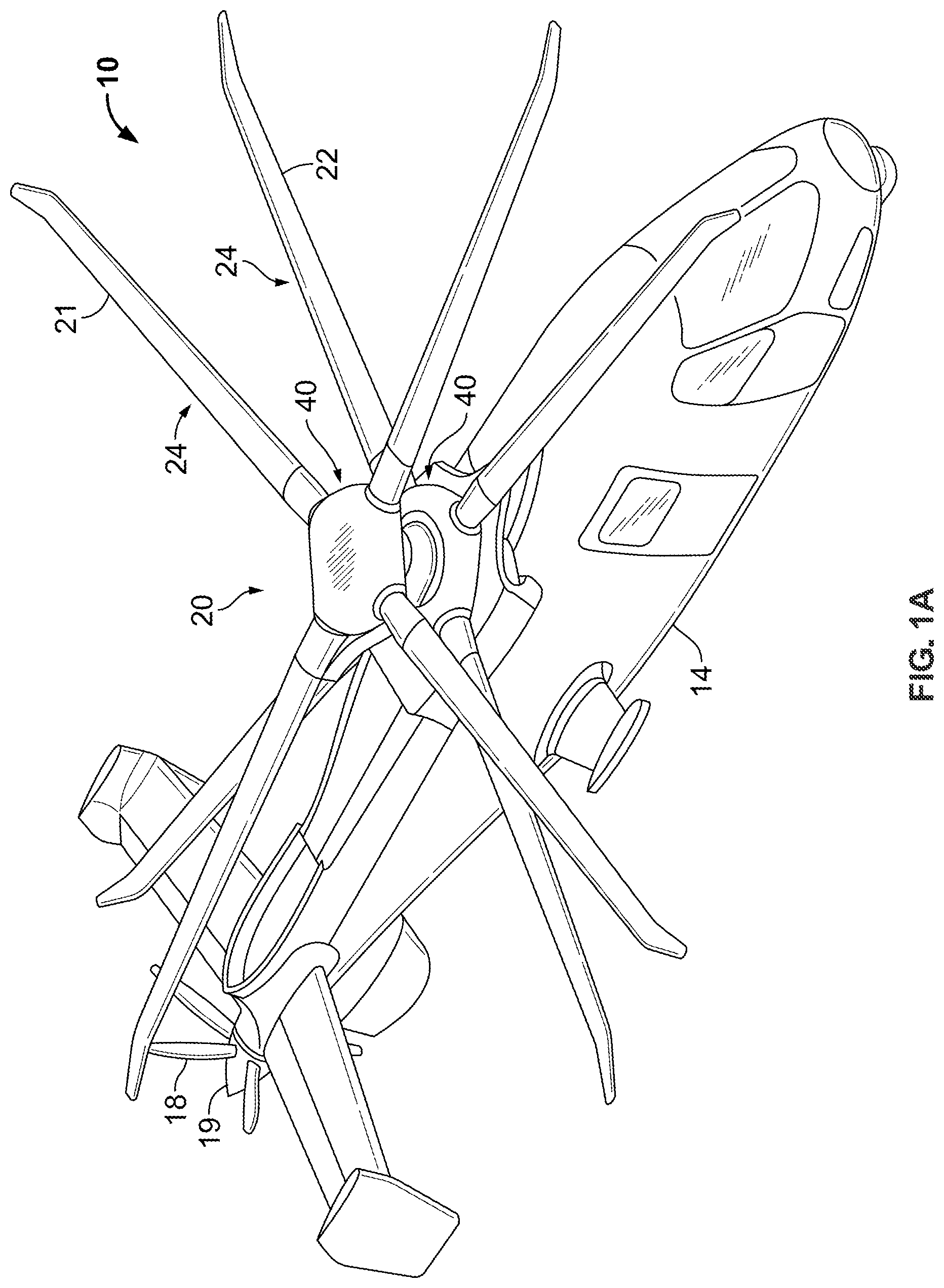 Patent US11780574 Figure 1 – Swashplate assembly for a rotor system