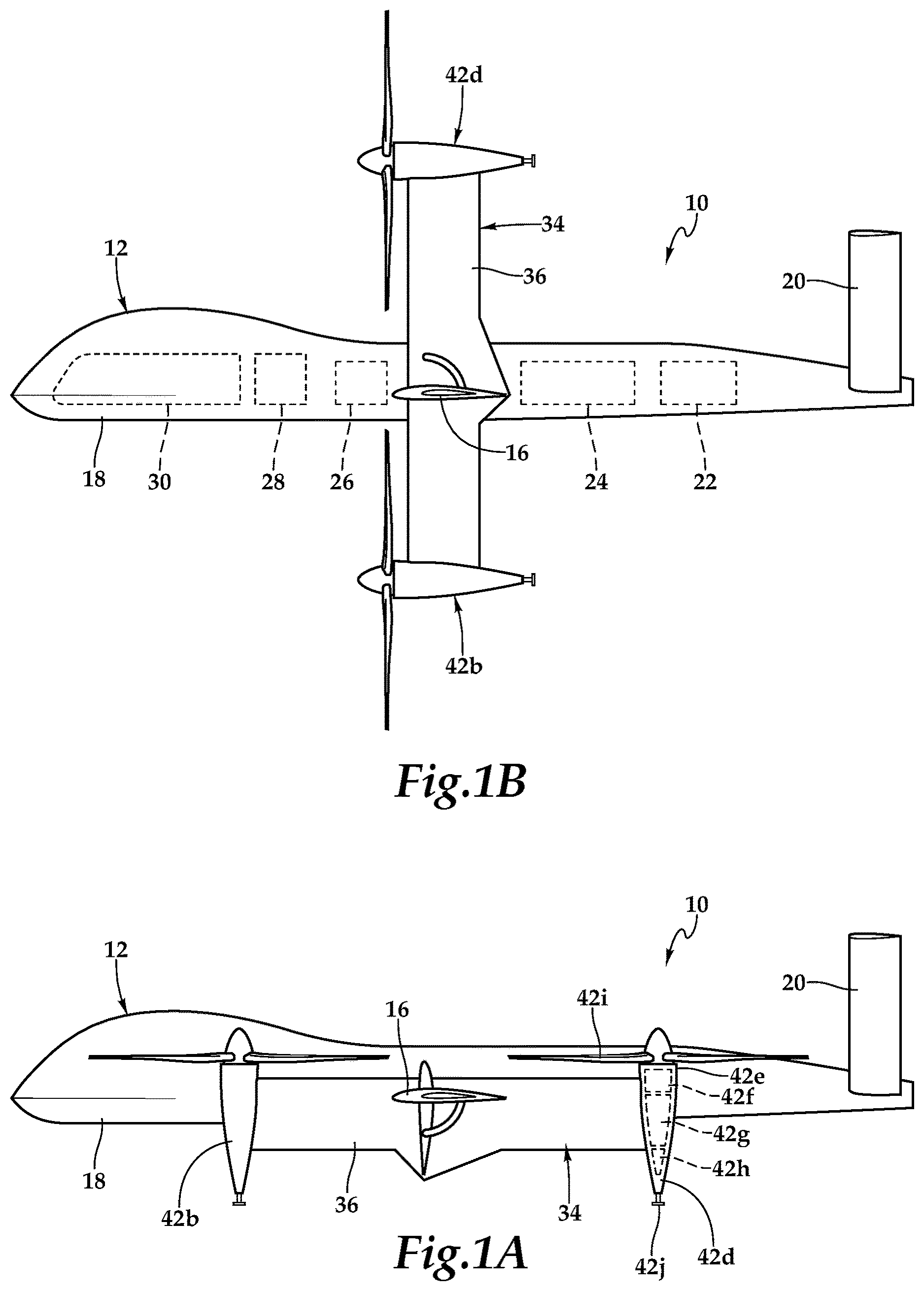 Patent US11780576 Figure 1 – Long-endurance aircraft having tiltable propulsion