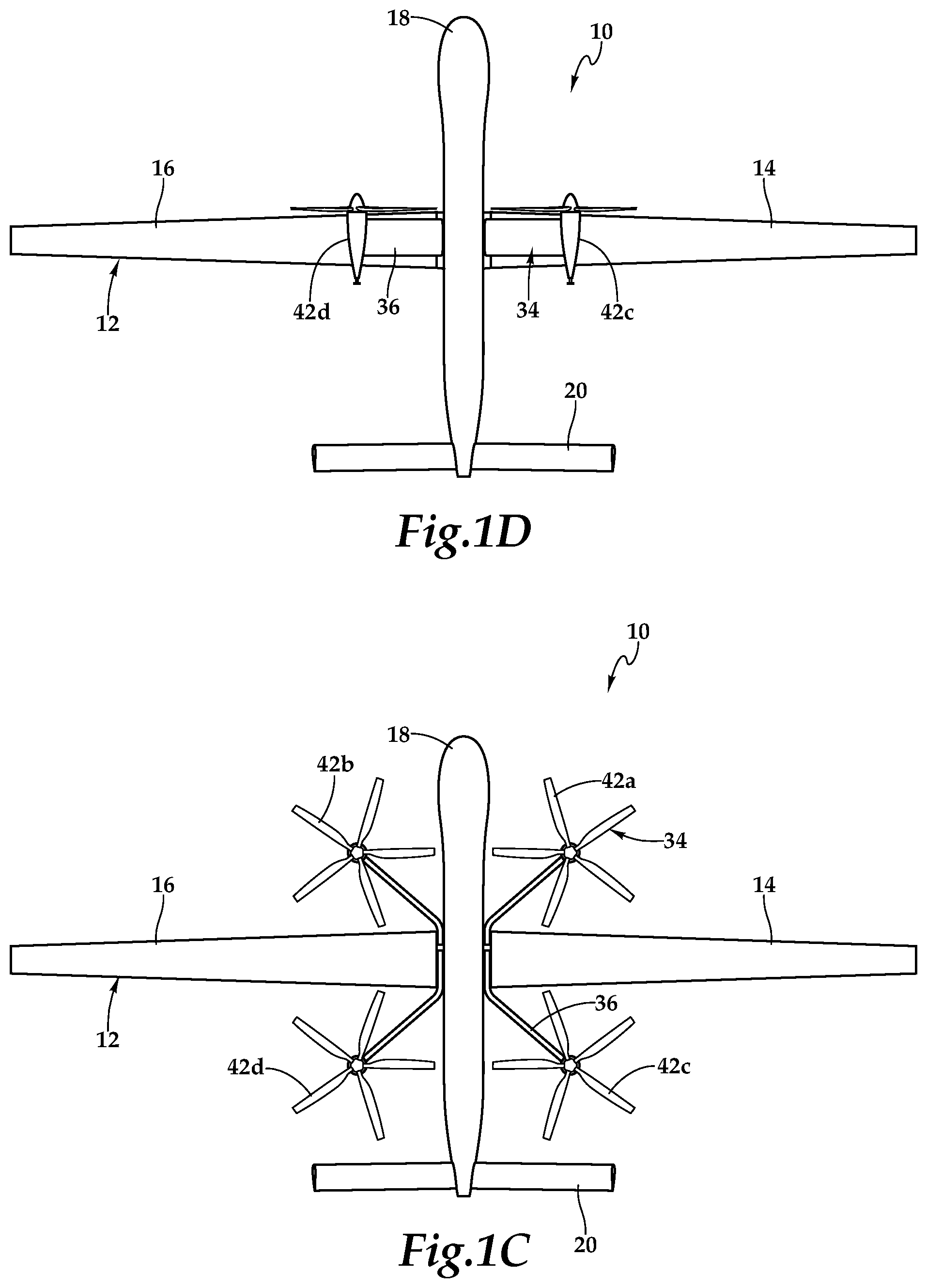 Patent US11780576 Figure 2 – Long-endurance aircraft having tiltable propulsion