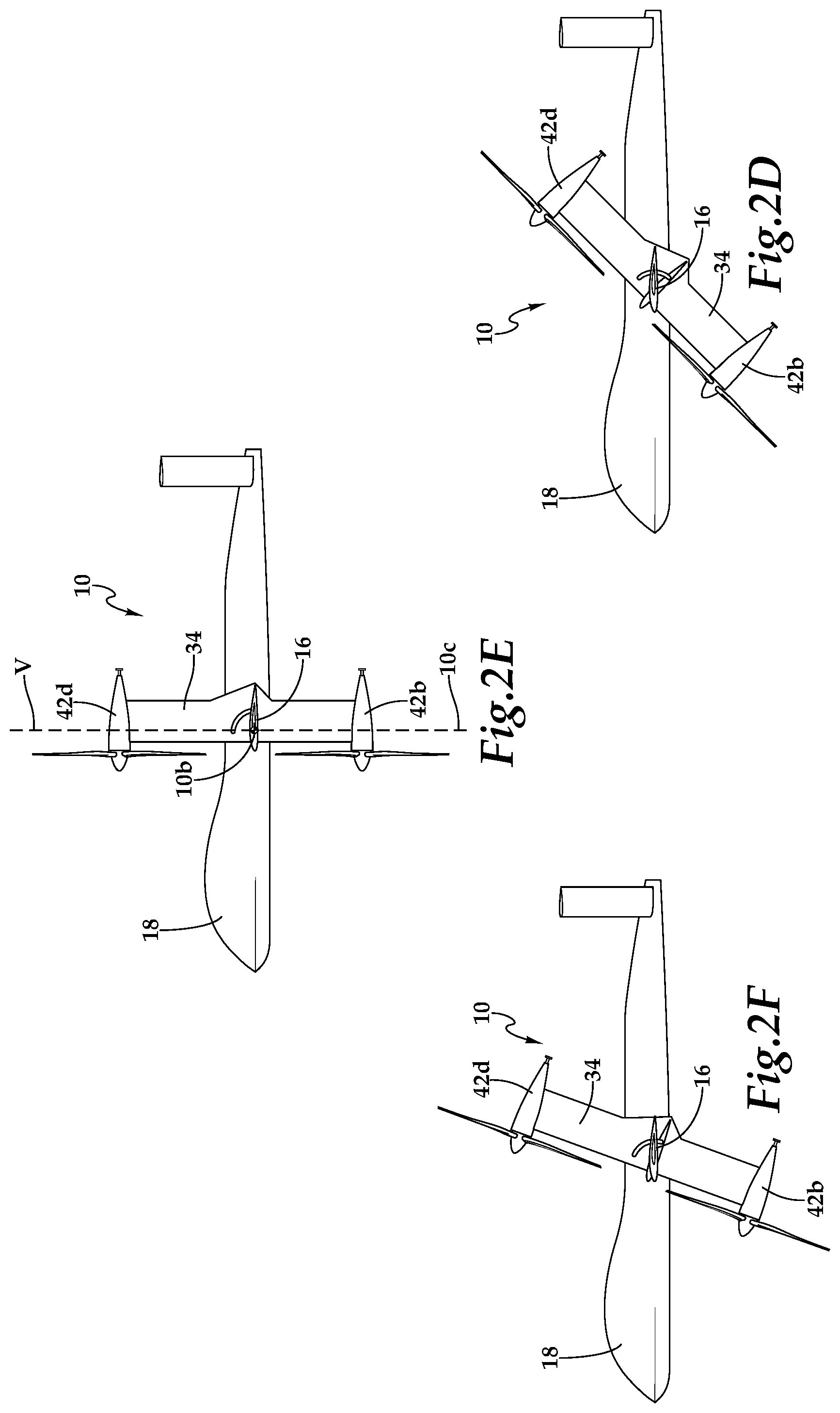 Patent US11780576 Figure 6 – Long-endurance aircraft having tiltable propulsion