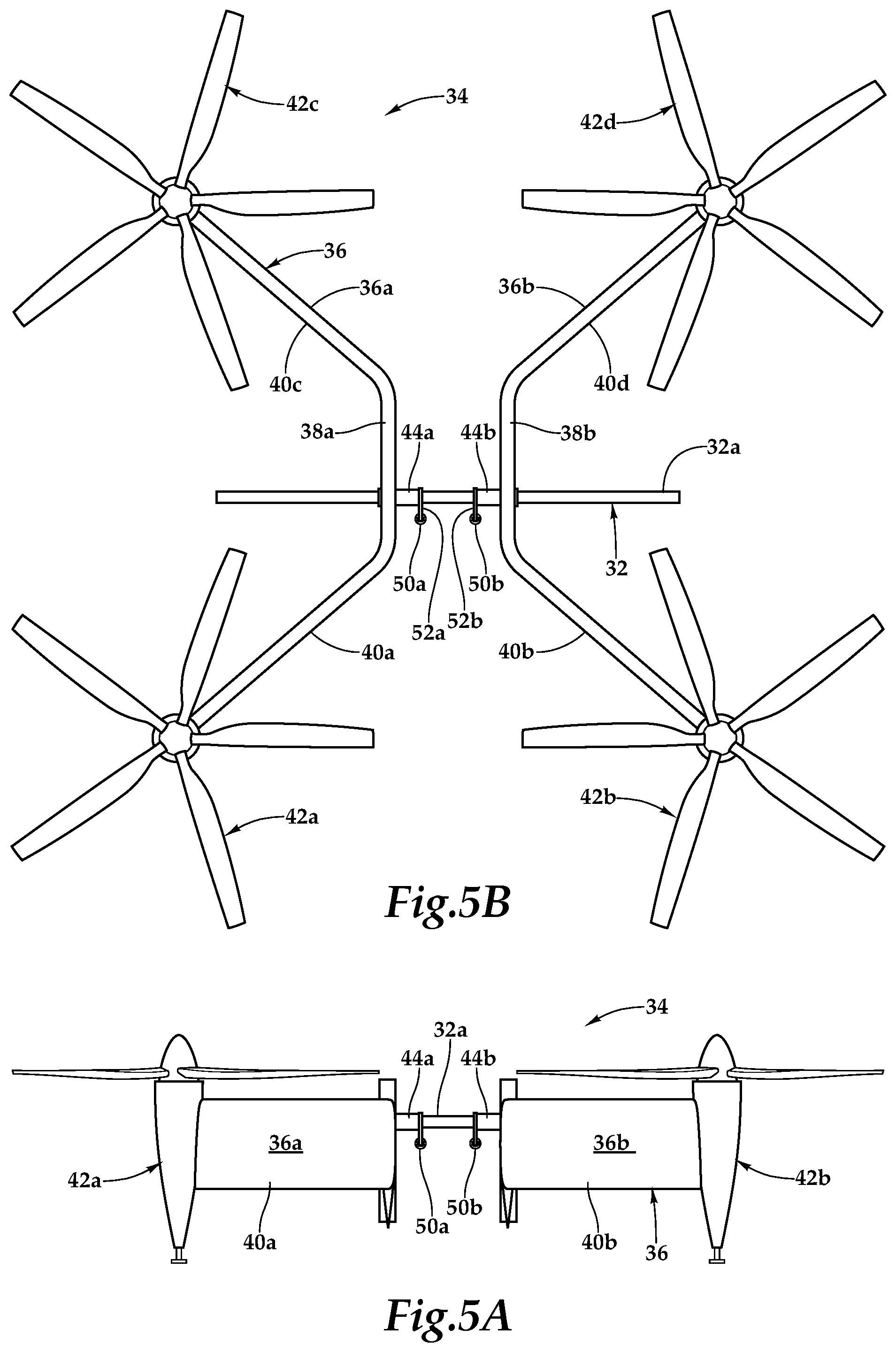 Patent US11780576 Figure 10 – Long-endurance aircraft having tiltable propulsion