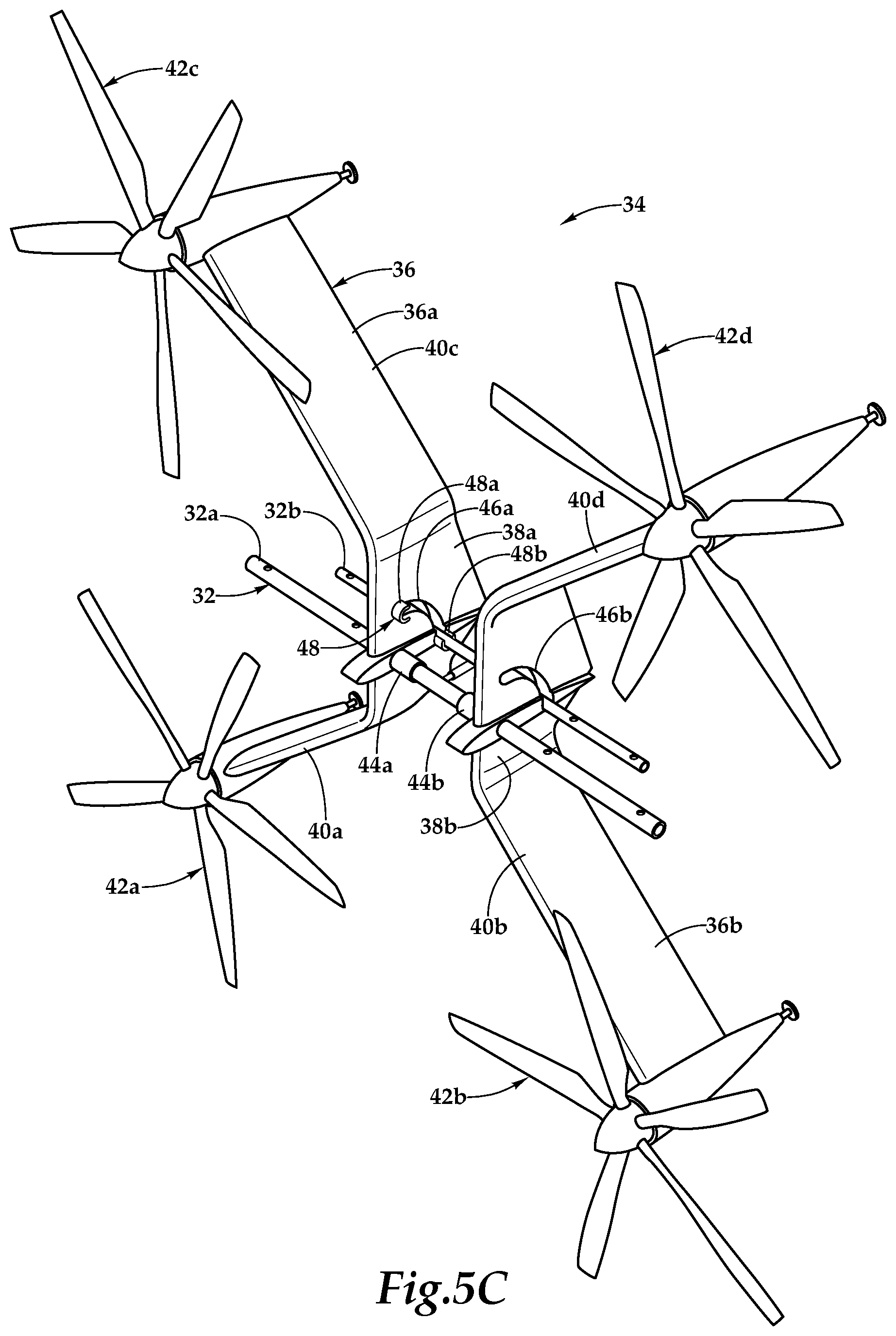 Patent US11780576 Figure 11 – Long-endurance aircraft having tiltable propulsion