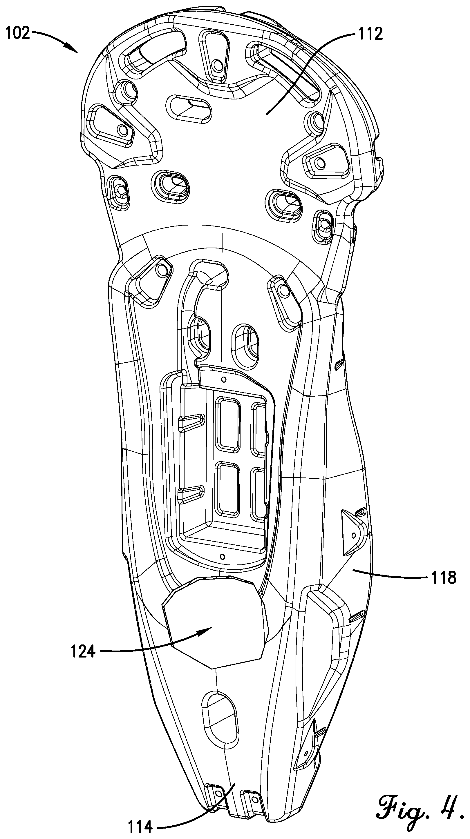 Patent US11780577 Figure 4 – Unibody paramotor assembly