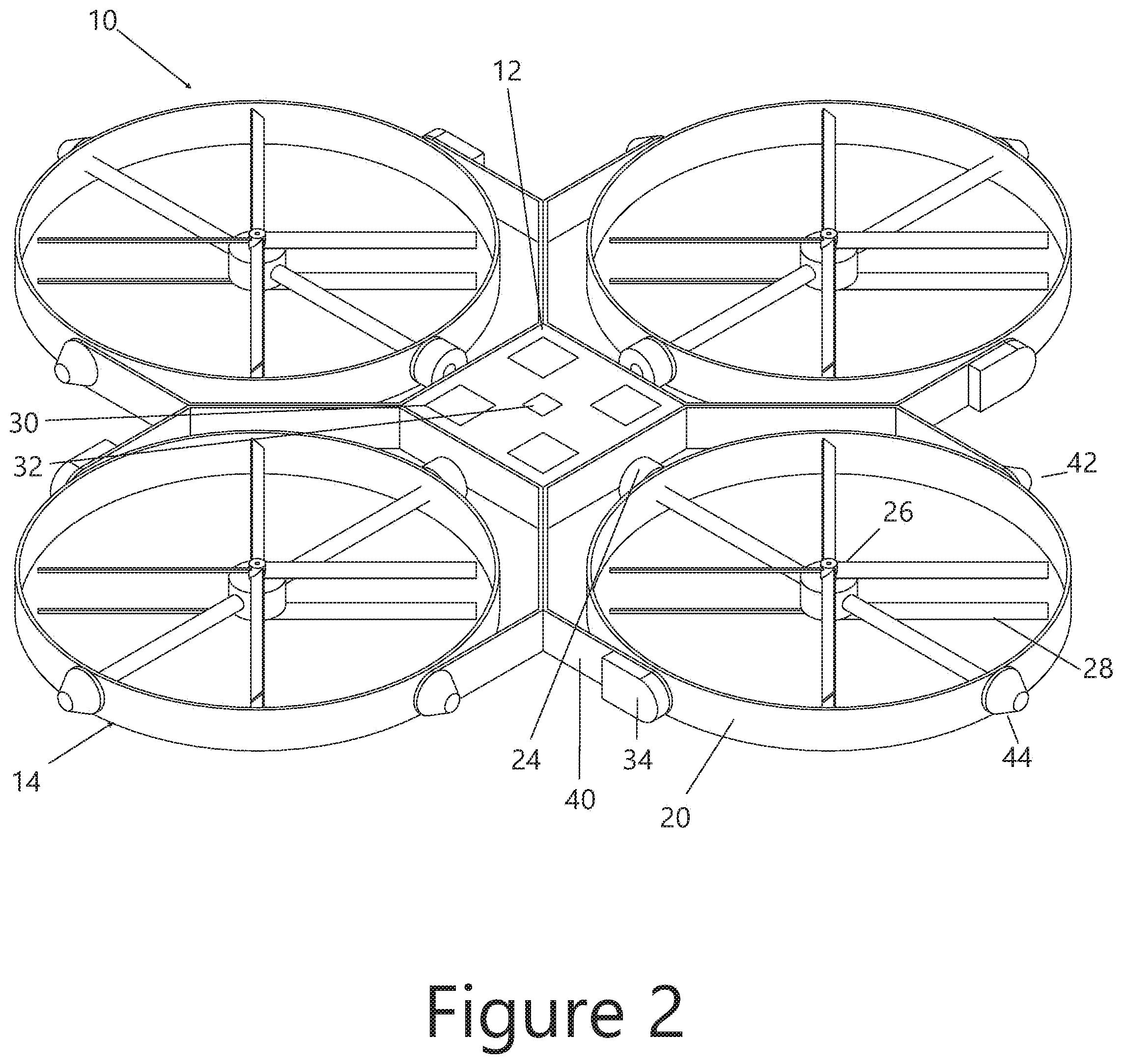 Patent US11780579 Figure 2 – Aerial vehicle with uncoupled heading and orientation