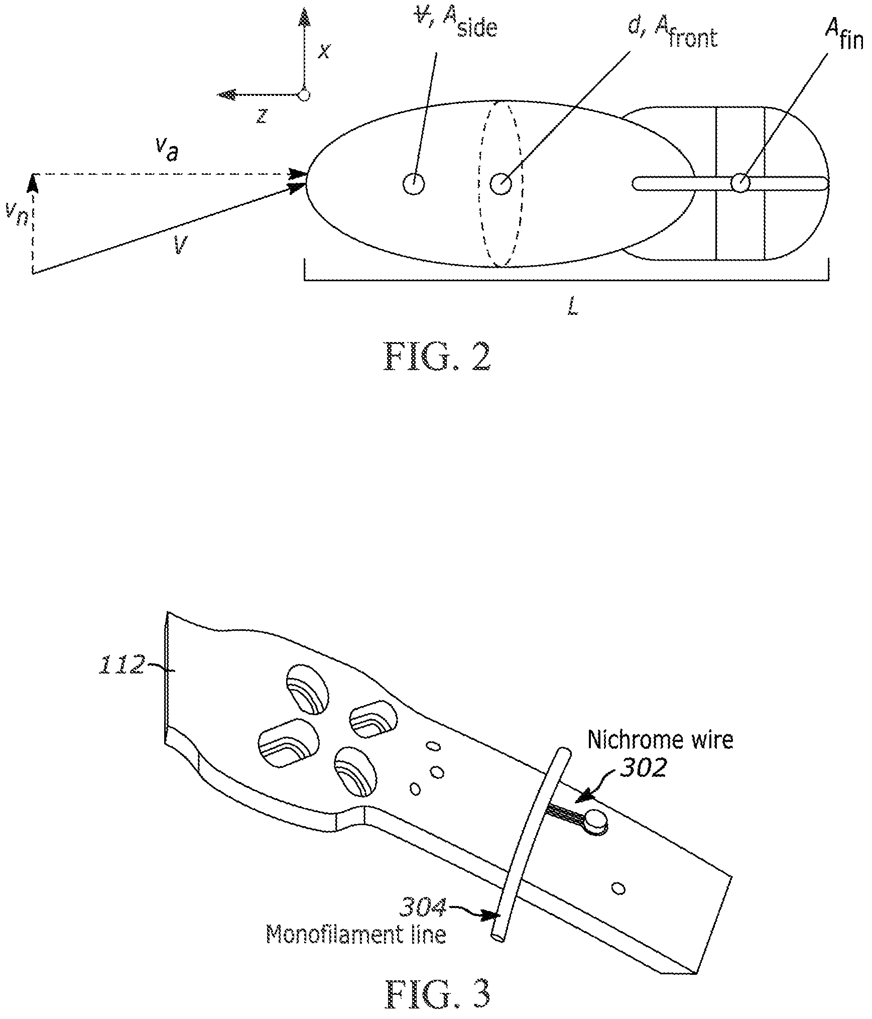 Patent US11780580 Figure 4 – Passive and active stability systems for ballistically launched multirotors